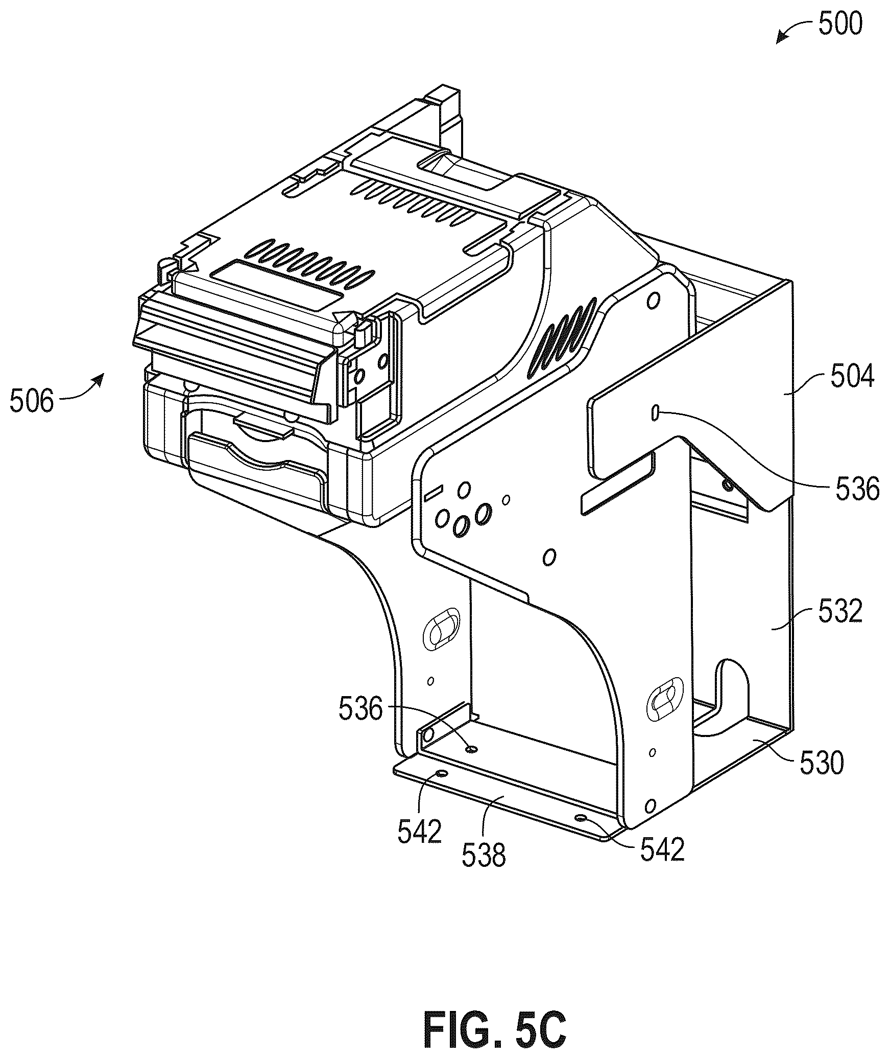 Patent US12322235 Figure 8 – Bill validator mount for electronic gaming machines