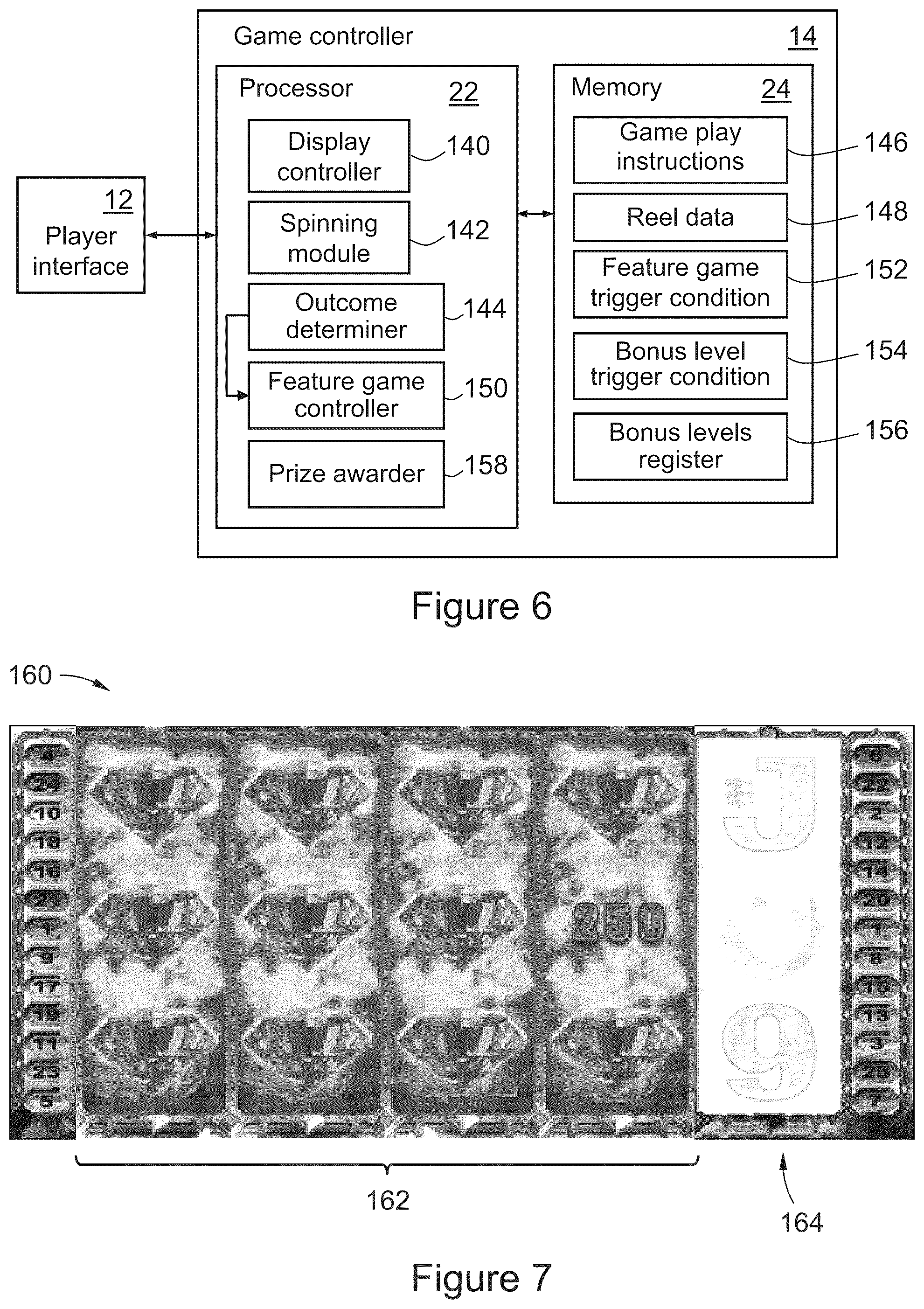 Patent US12322239 Figure 4 – Electronic gaming system and method of providing a feature game with replaced reels
