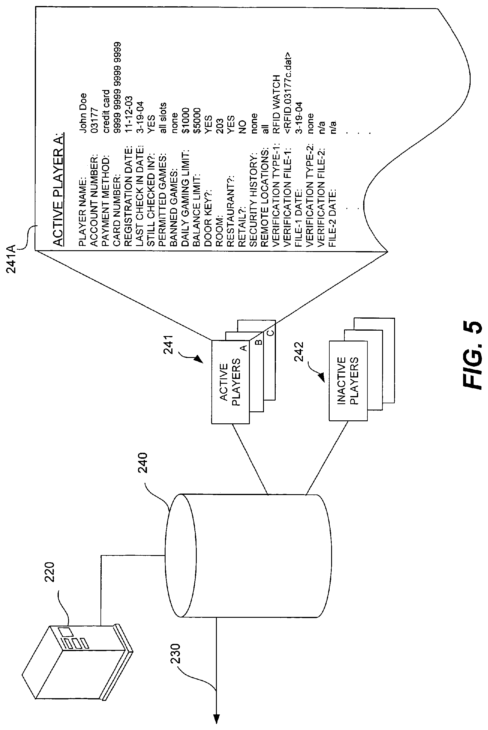 Patent US12322241 Figure 5 – Multi-account access device