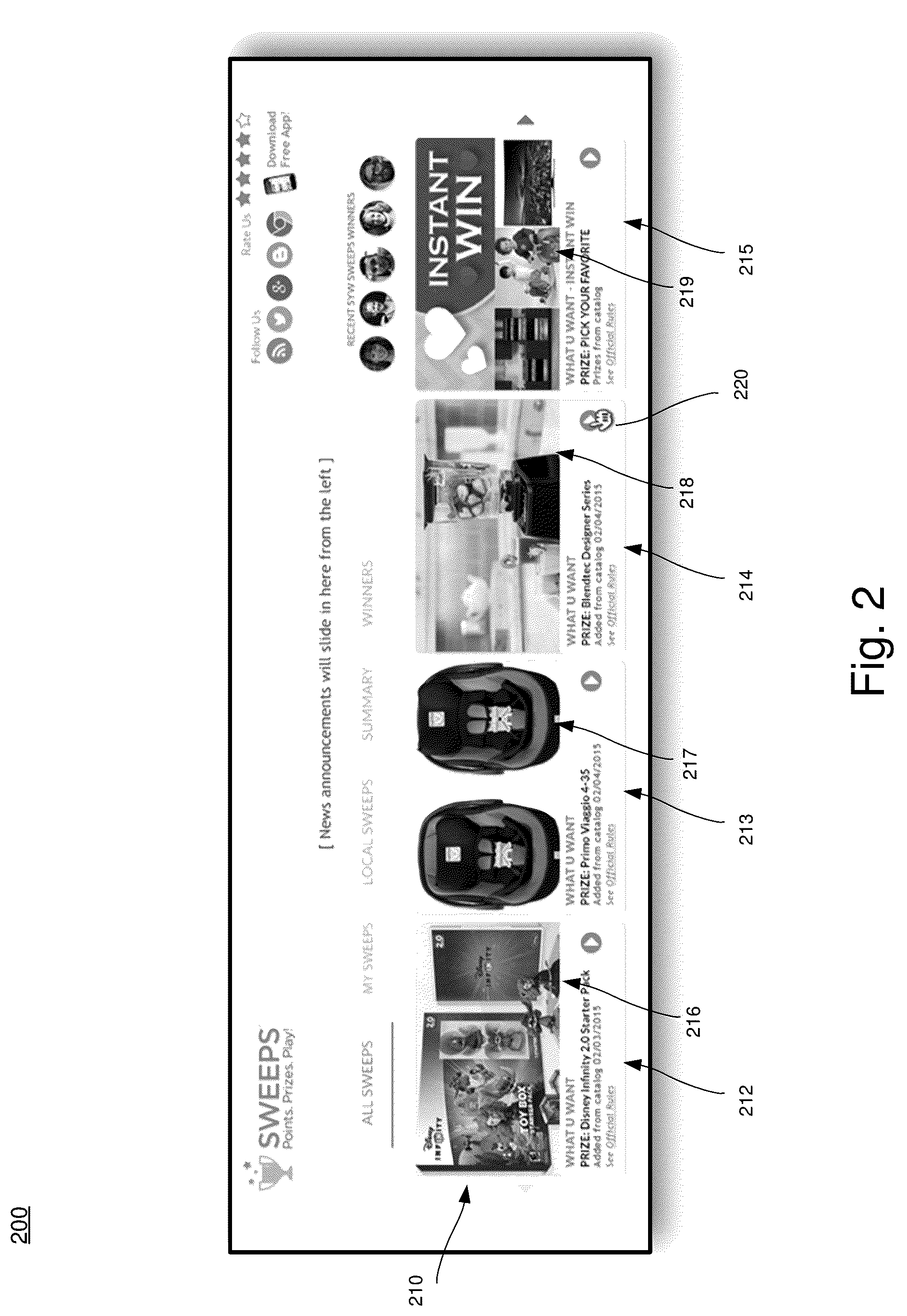 Patent US12322245 Figure 2 – System and method for on-line game based on consumer wish list