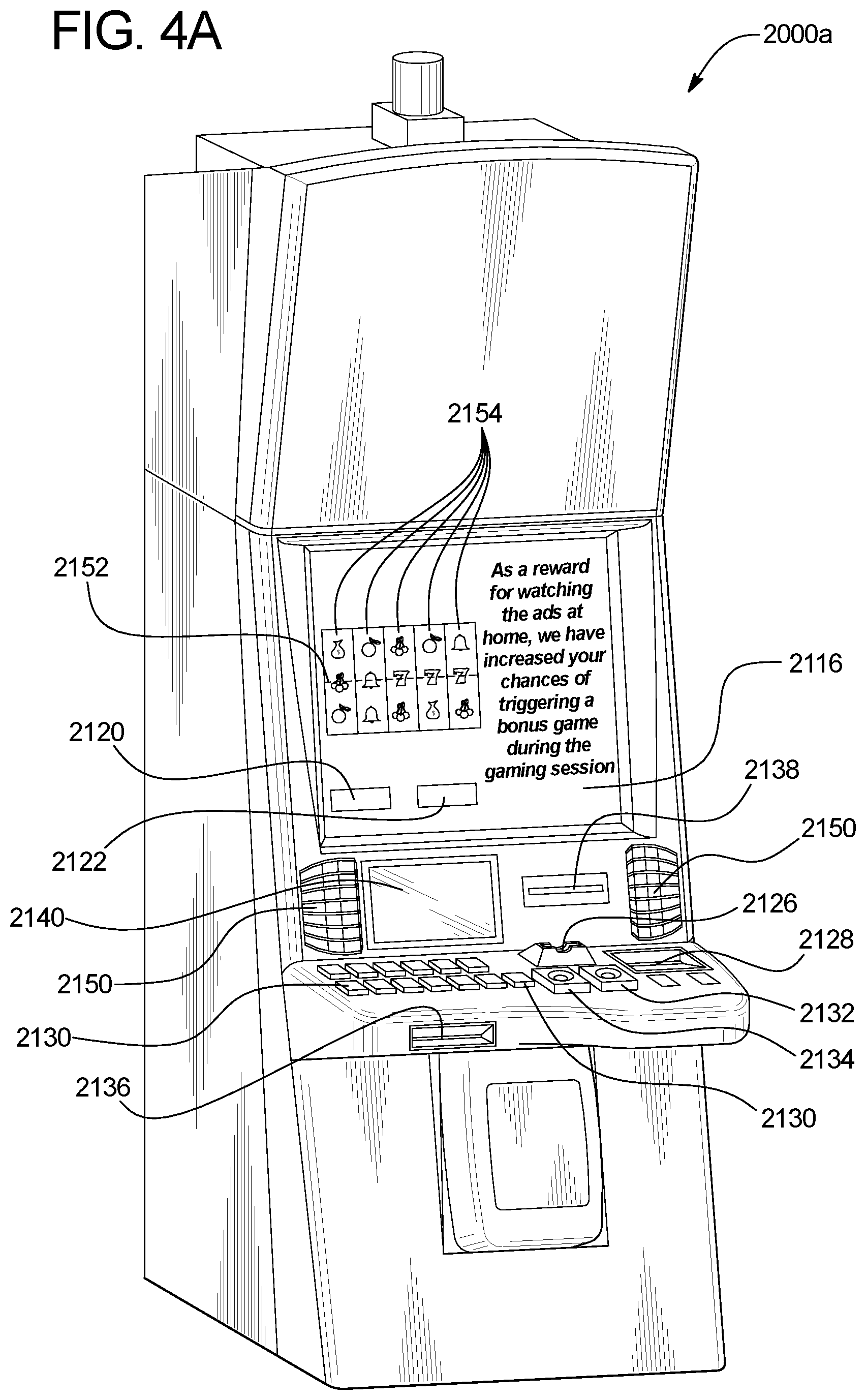 Patent US12322250 Figure 5 – Gaming benefits provided in association with accumulated advertising loyalty points
