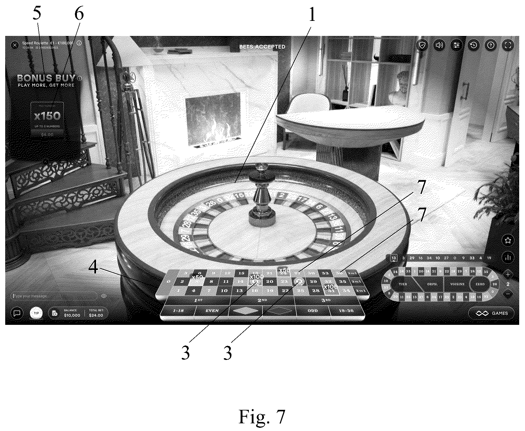 Patent US12322254 Figure 7 – Method of operating a gaming system