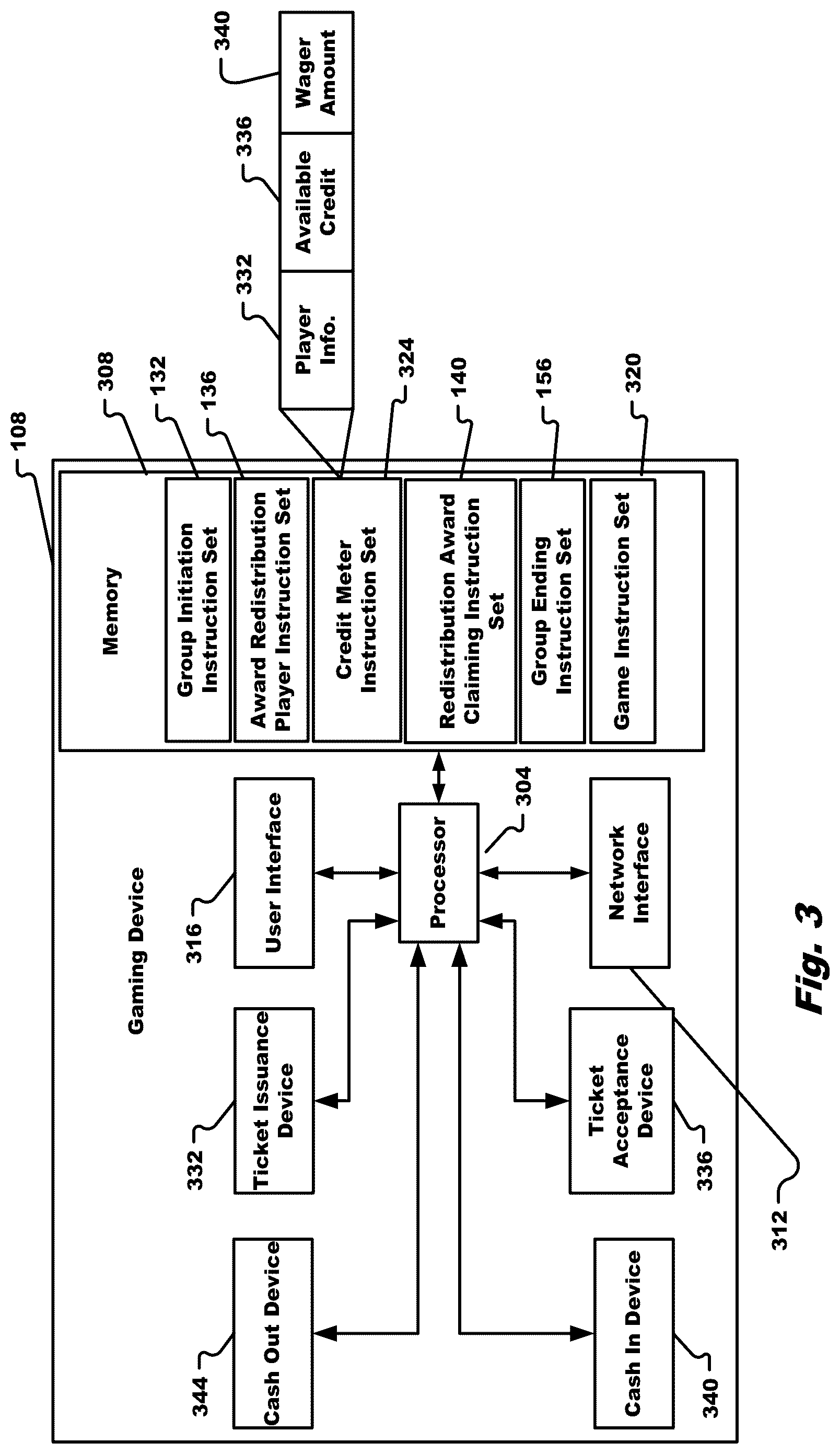 Patent US12322255 Figure 3 – Method and system for player group sharing and redistributing gaming awards