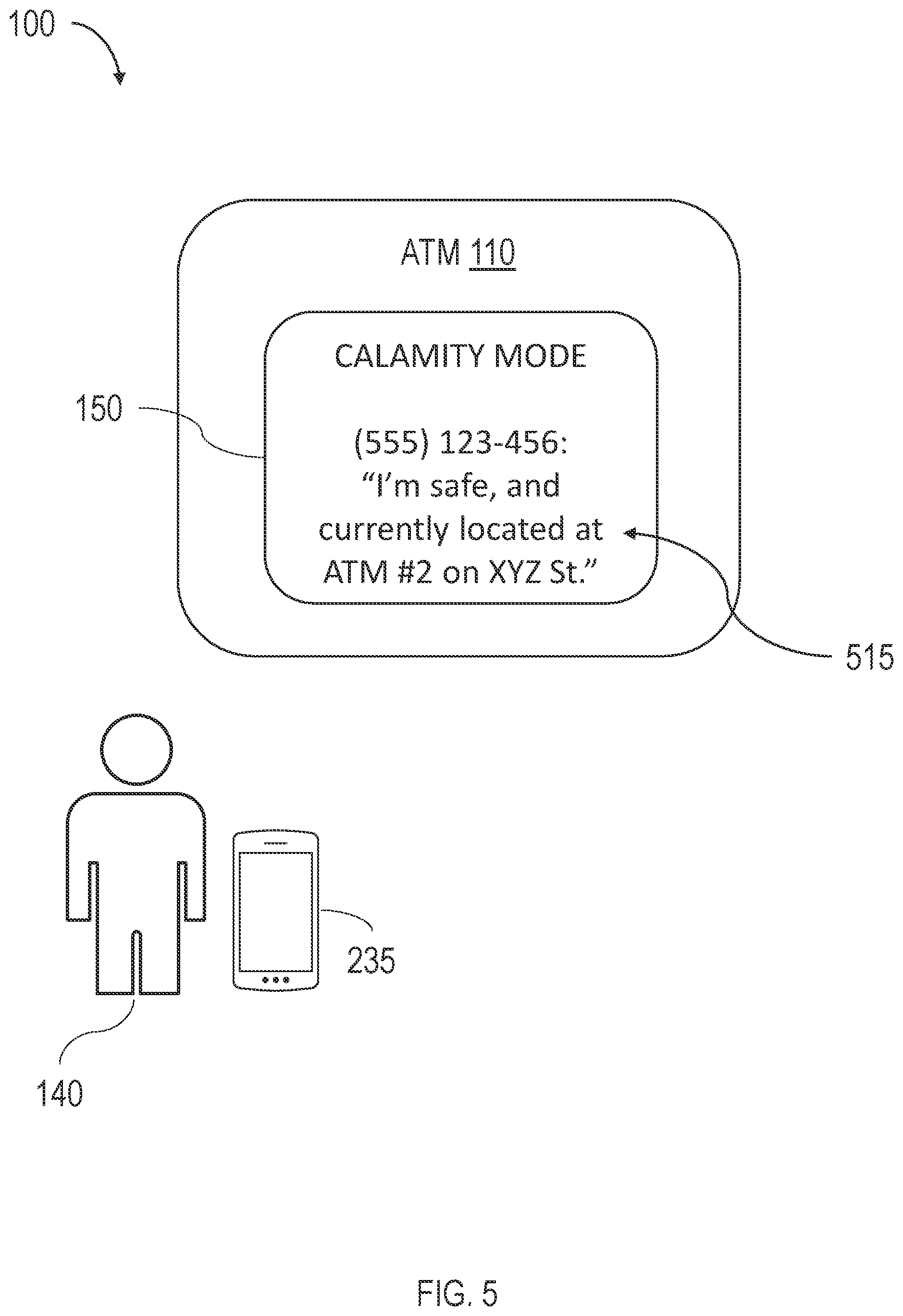 Patent US12322258 Figure 5 – Systems and methods for automated teller machine-based communication