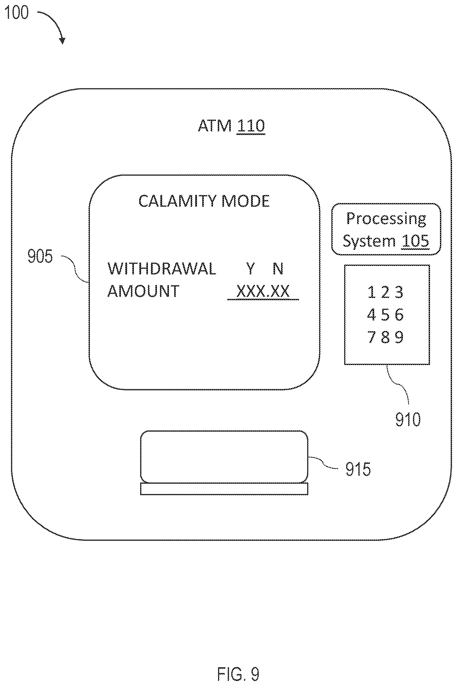 Patent US12322258 Figure 9 – Systems and methods for automated teller machine-based communication