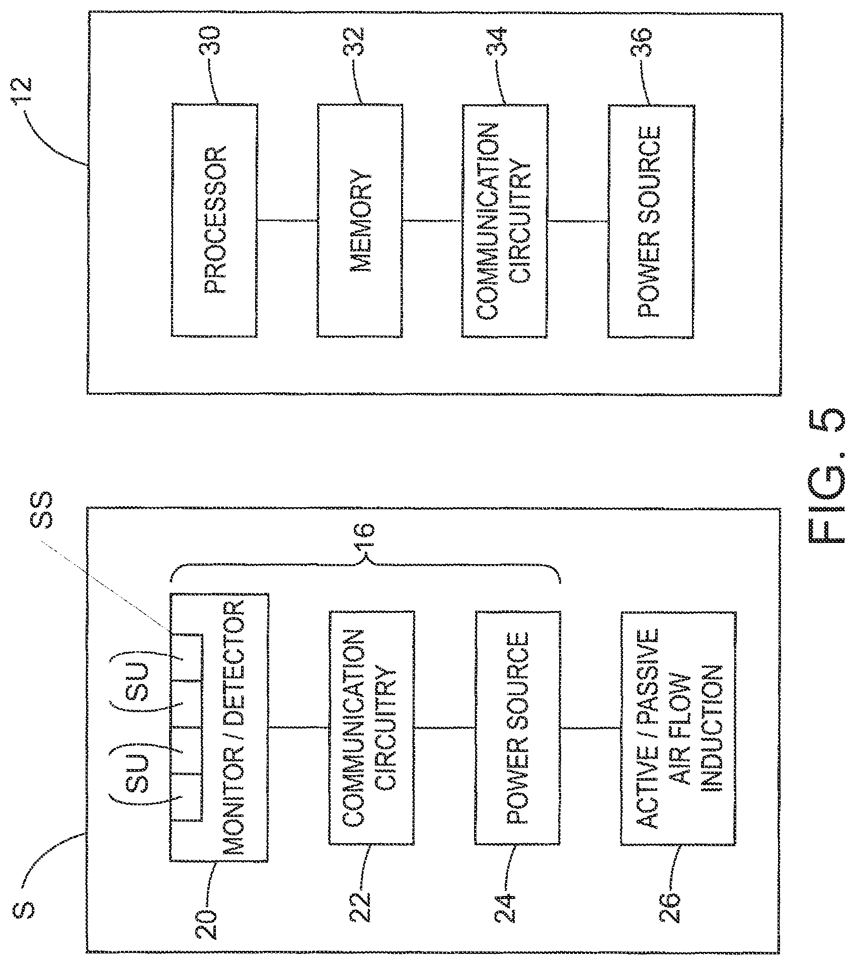 Patent US12322266 Figure 5 – Monitoring chemicals and gases along pipes, valves and flanges