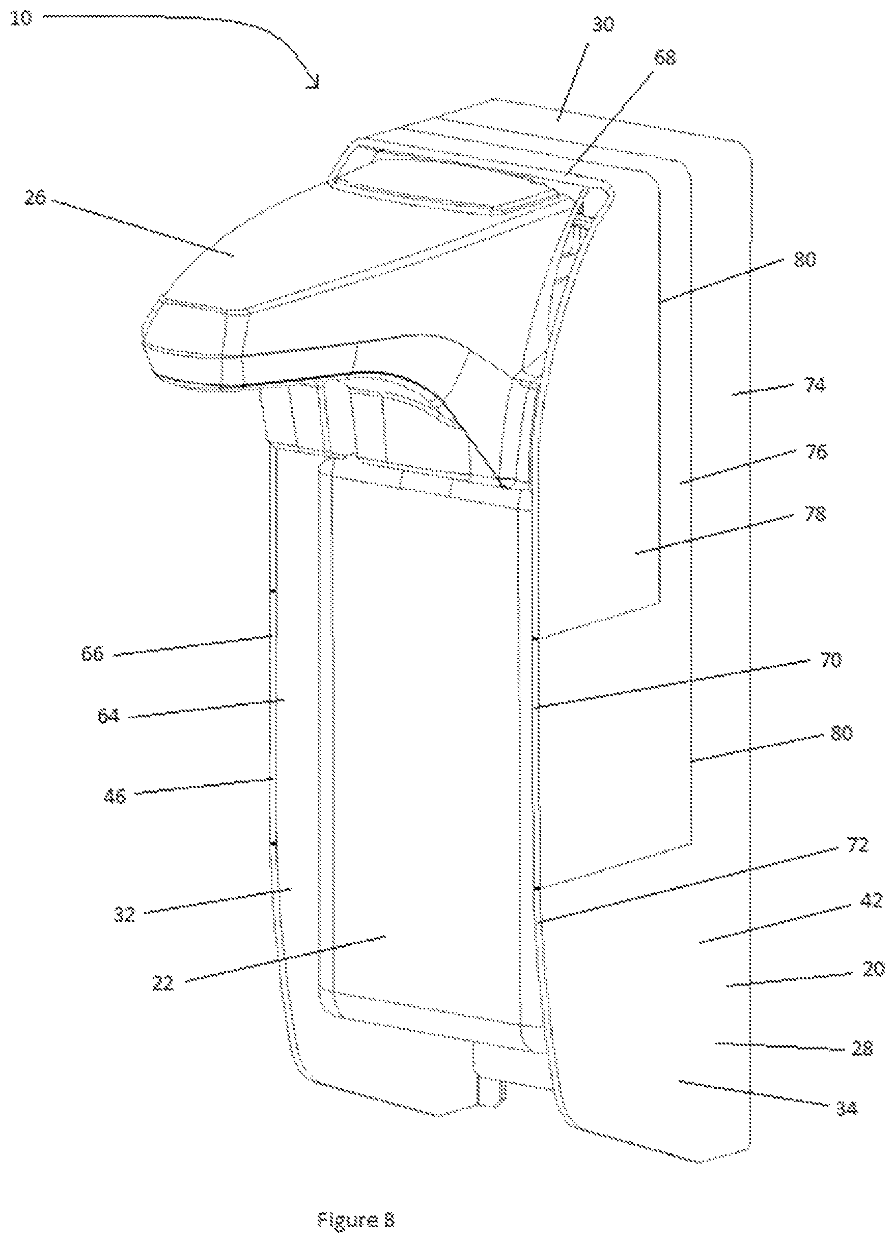 Patent US12322268 Figure 8 – Fluid dispenser with illuminable cover