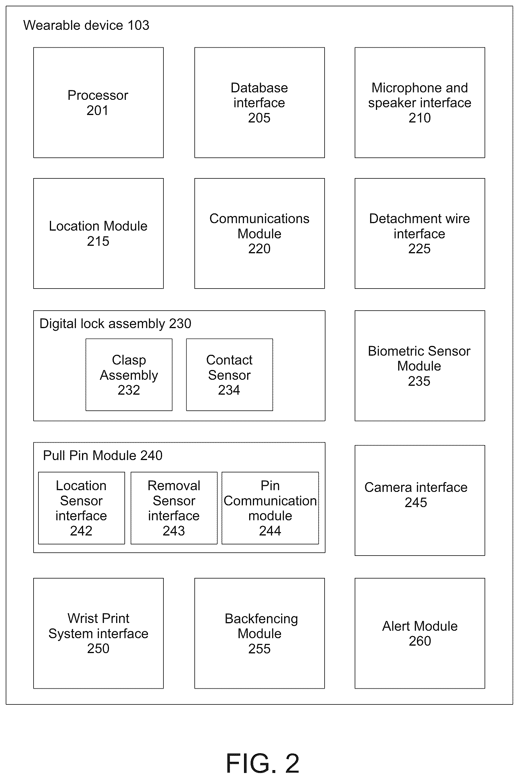 Patent US12322273 Figure 2 – Wearable device and method for backfeed communication for personal security