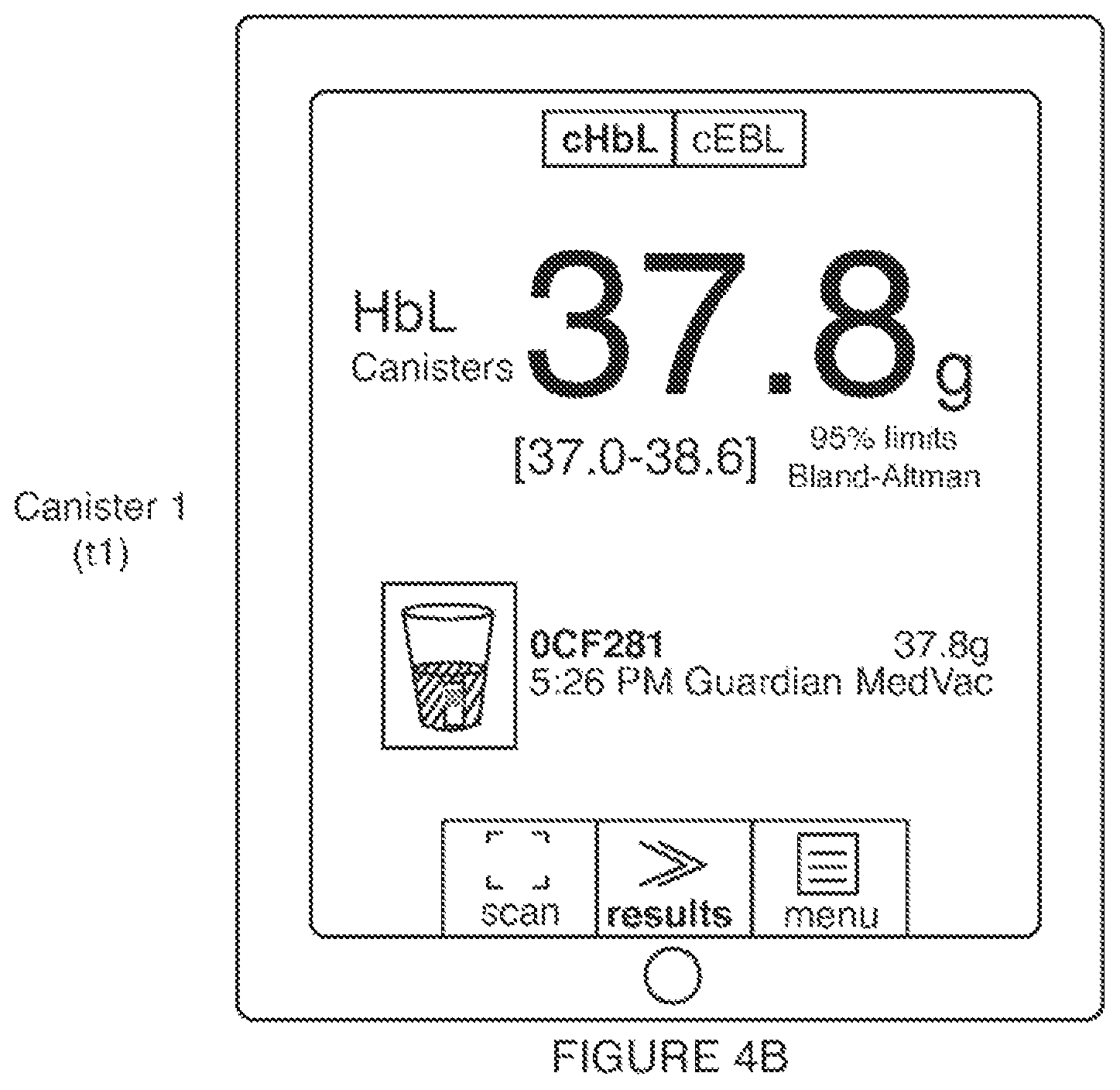 Patent US12322275 Figure 7 – Method for estimating a quantity of a blood component in a fluid receiver and corresponding error