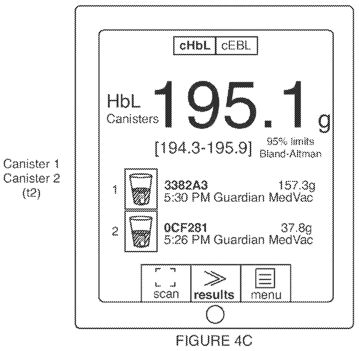 Patent US12322275 Figure 8 – Method for estimating a quantity of a blood component in a fluid receiver and corresponding error