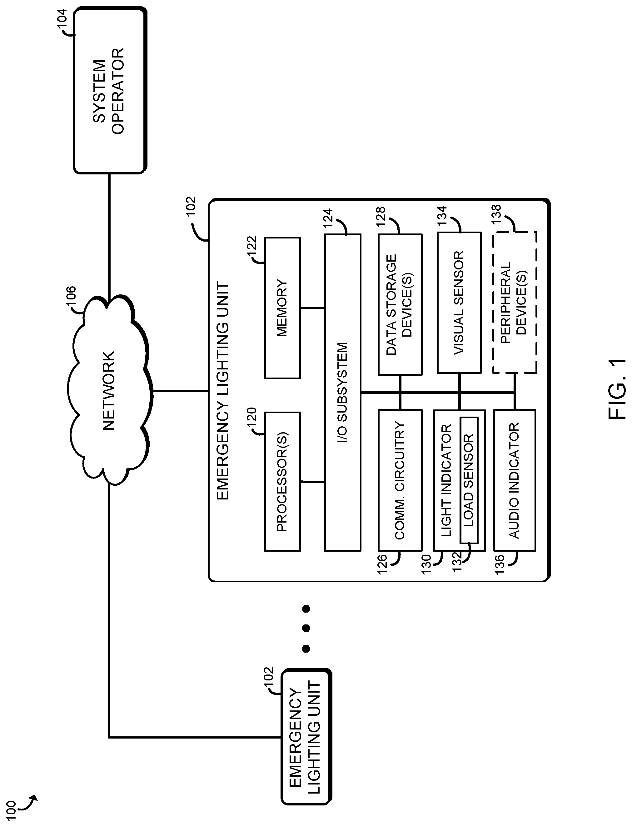 Patent US12322277 Figure 1 – Intelligent emergency evacuation system