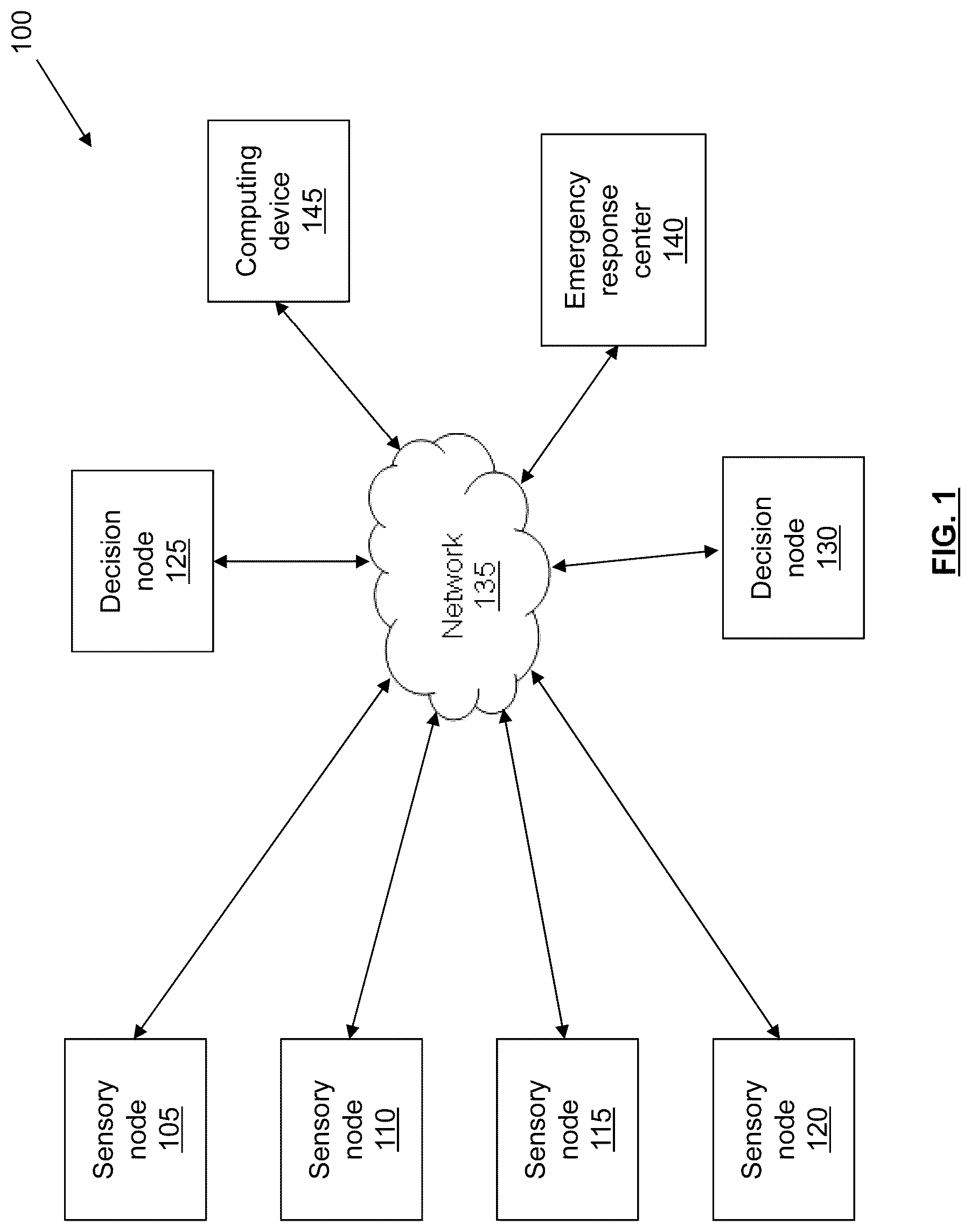 Patent US12322278 Figure 1 – Evacuation system