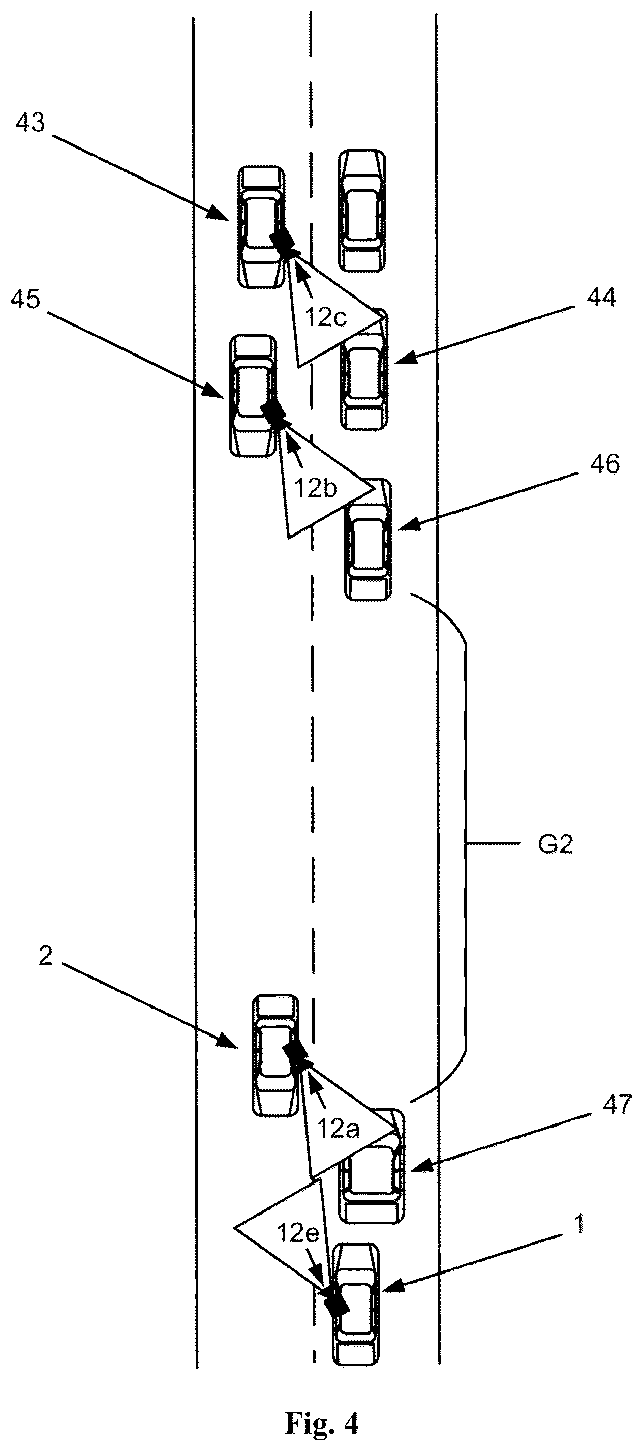 Patent US12322288 Figure 3 – Vehicle control system and method for providing information to support overtaking maneuver