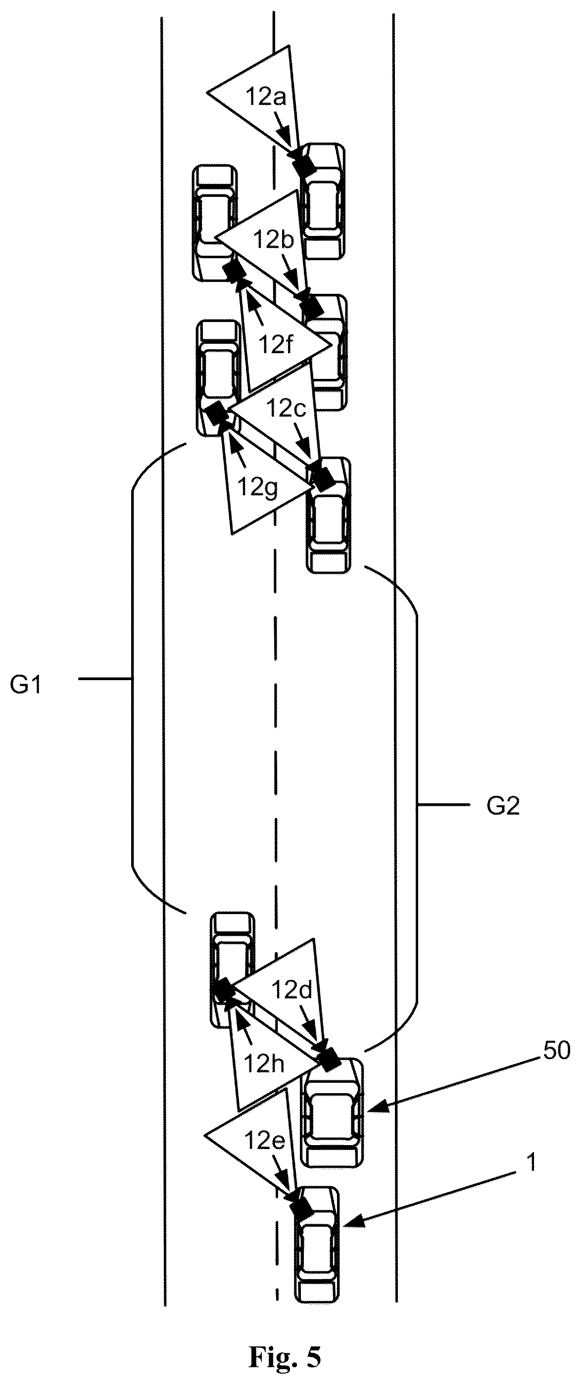 Patent US12322288 Figure 4 – Vehicle control system and method for providing information to support overtaking maneuver