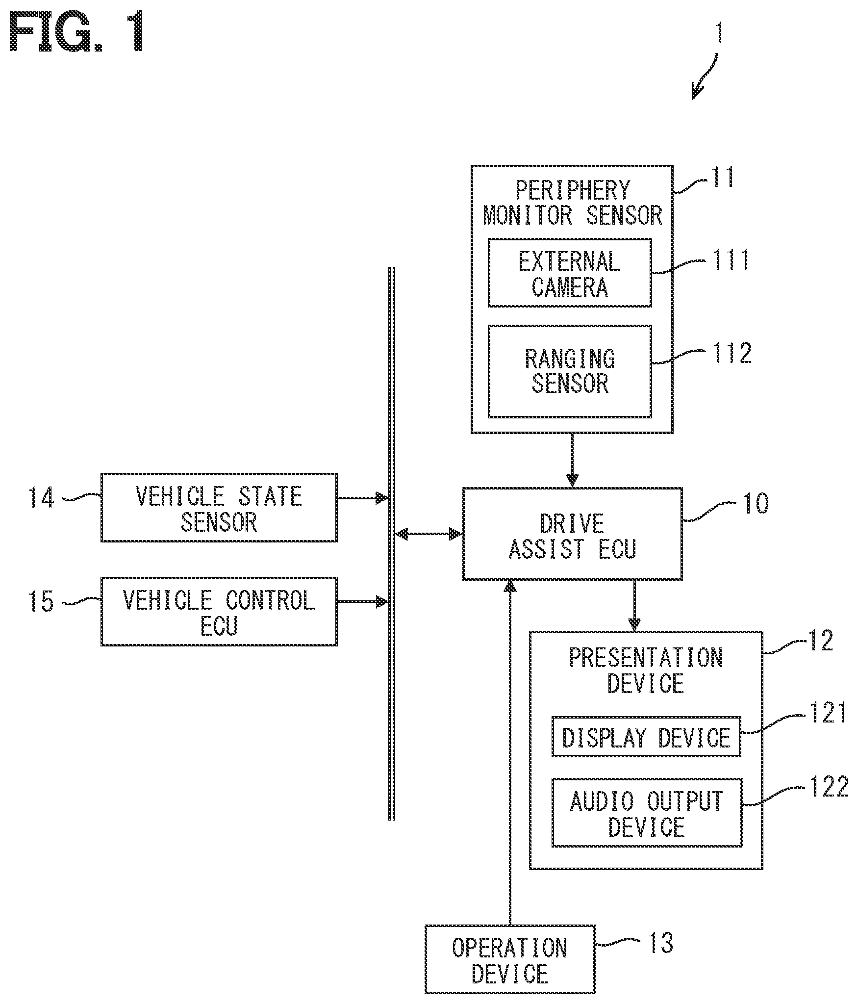 Patent US12322291 — Parking assist apparatus, parking assist system, and parking assist method — Figure 1