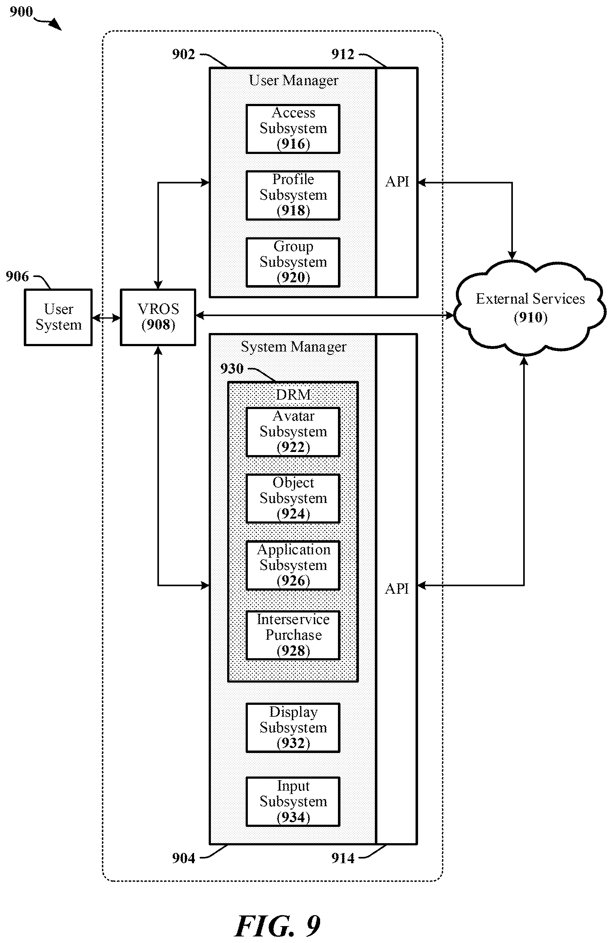 Patent US12322301 Figure 9 – Virtual, augmented and extended reality system
