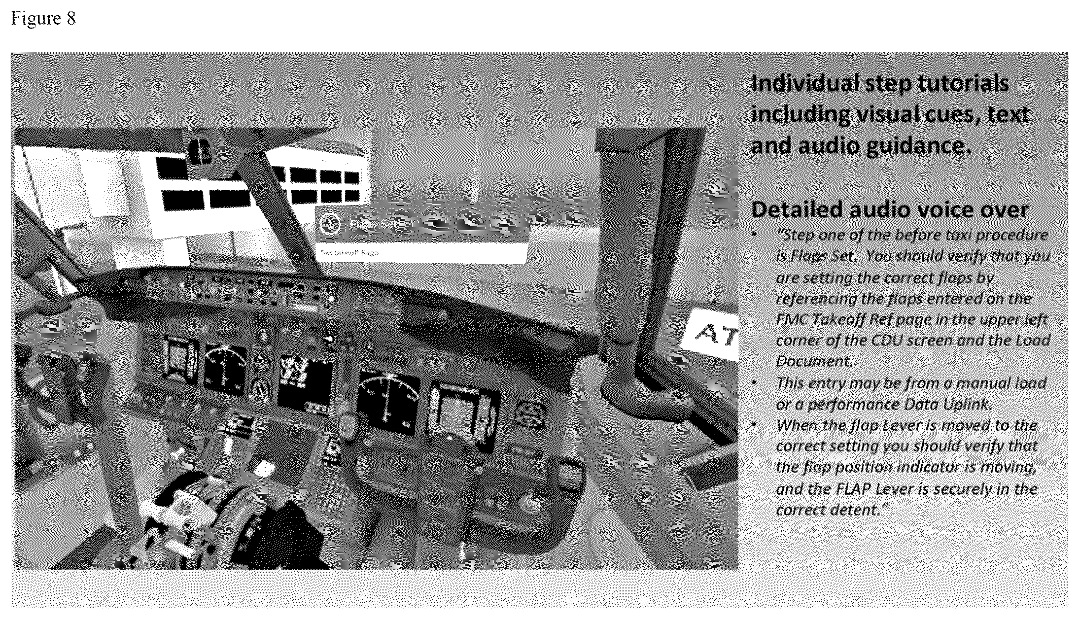 Patent US12322303 Figure 8 – Aircraft training aid systems and processes