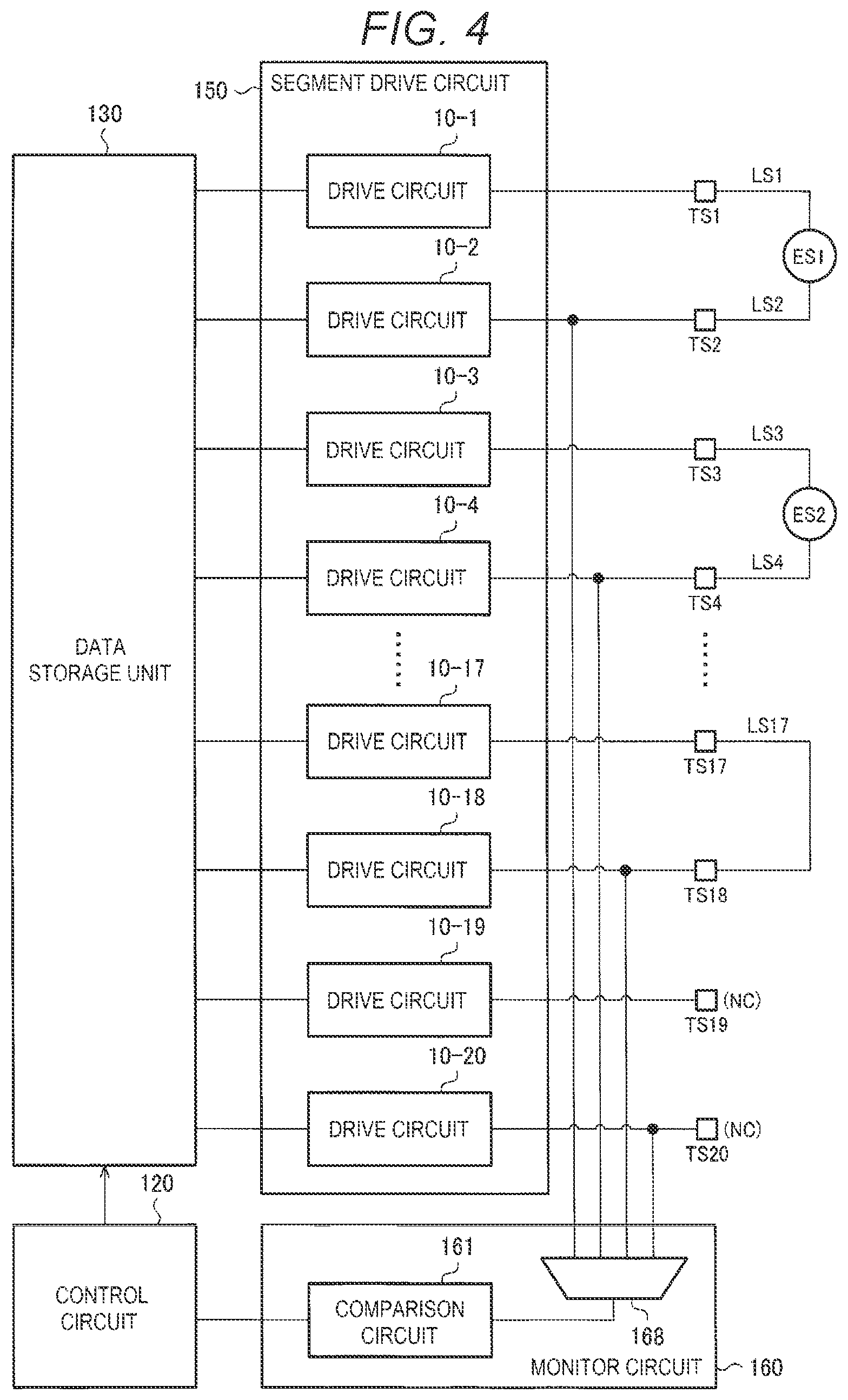 Patent US12322307 Figure 4 – Driver and electro-optical device