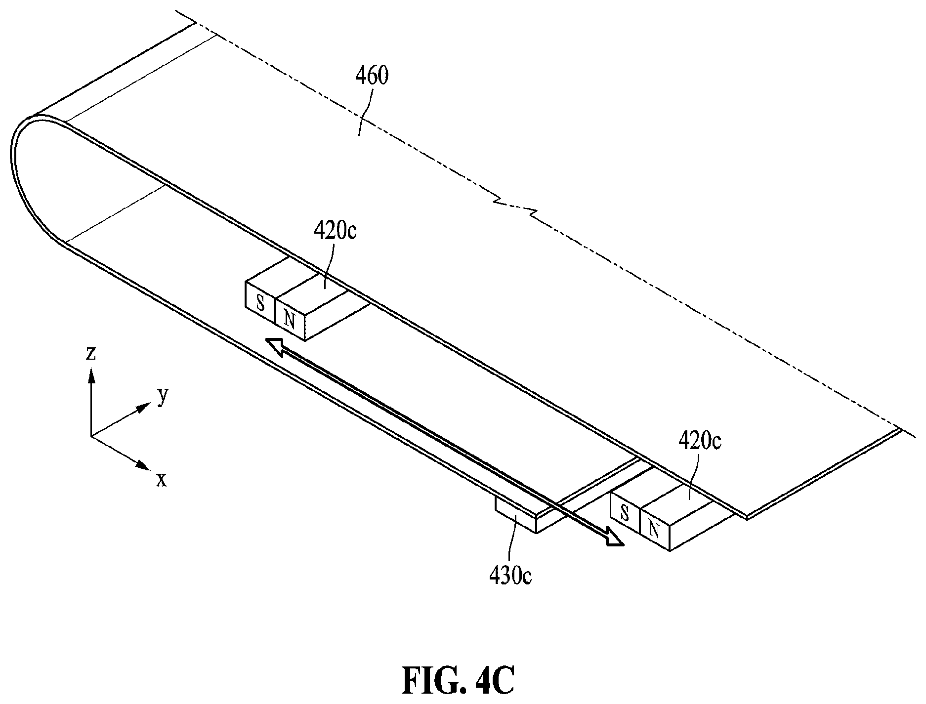 Patent US12322309 Figure 8 – Electronic device with flexible display