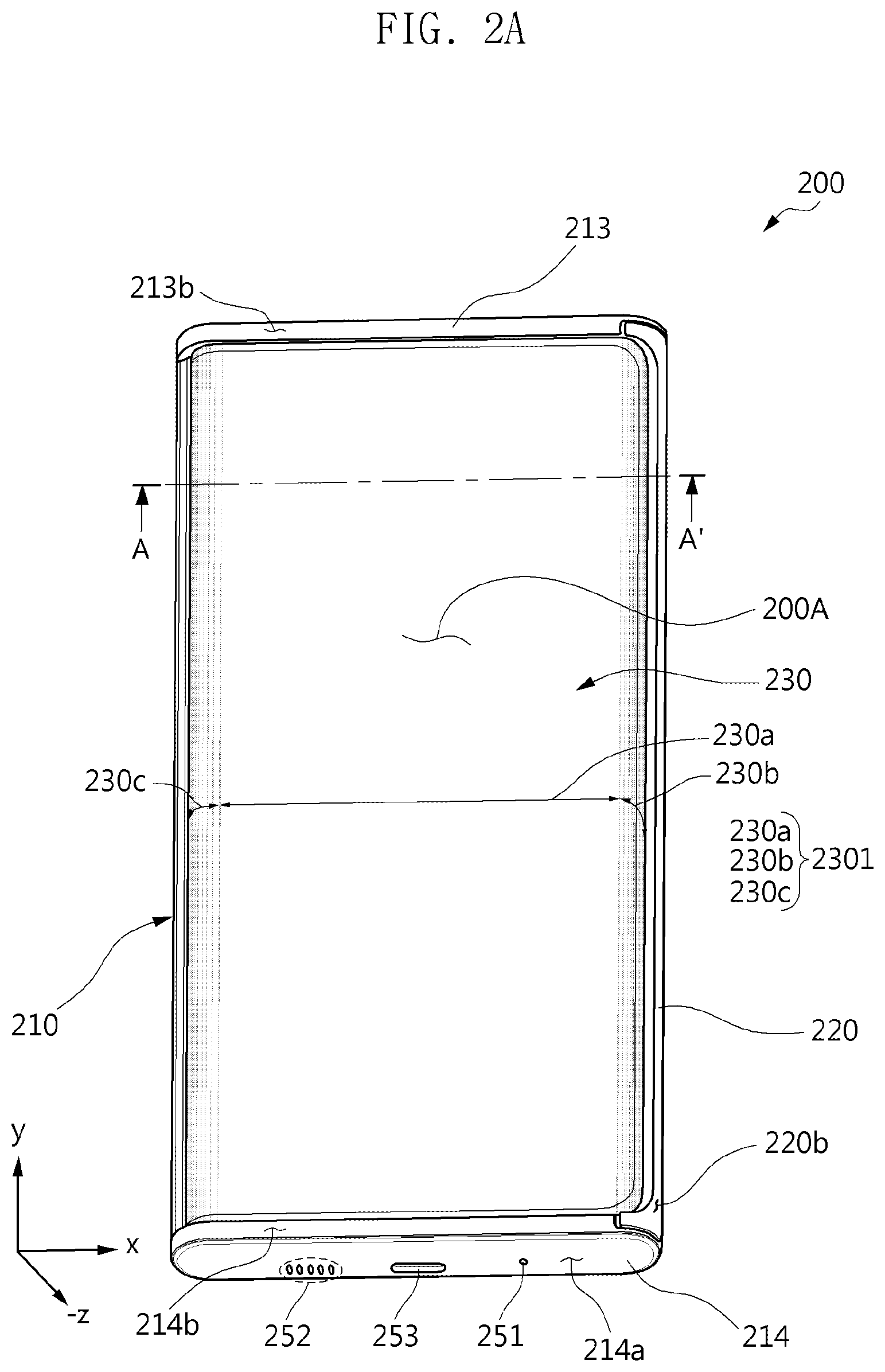 Patent US12322320 Figure 2 – Seamless screen display during expansion or reduction of a flexible display of an electronic device