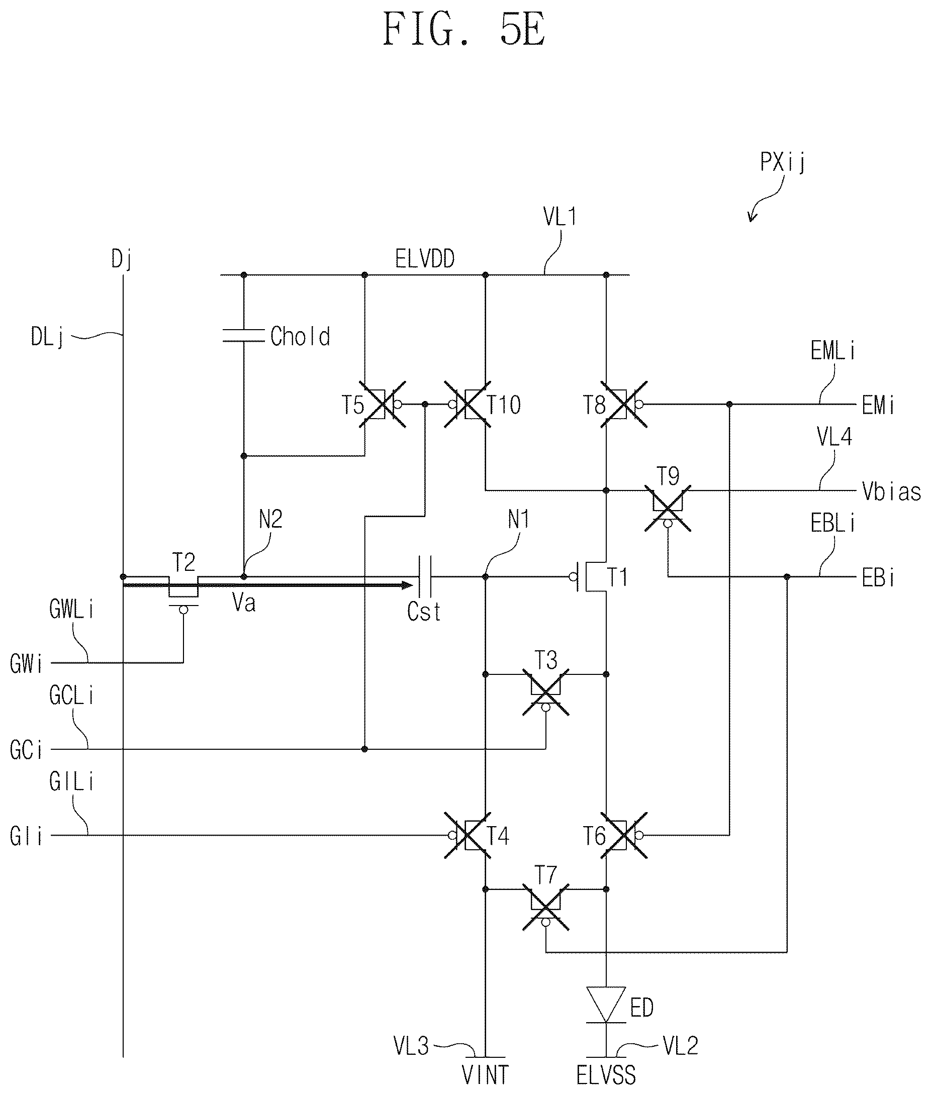 Patent US12322328 Figure 11 – Pixel and display device capable of operating at high operating frequency