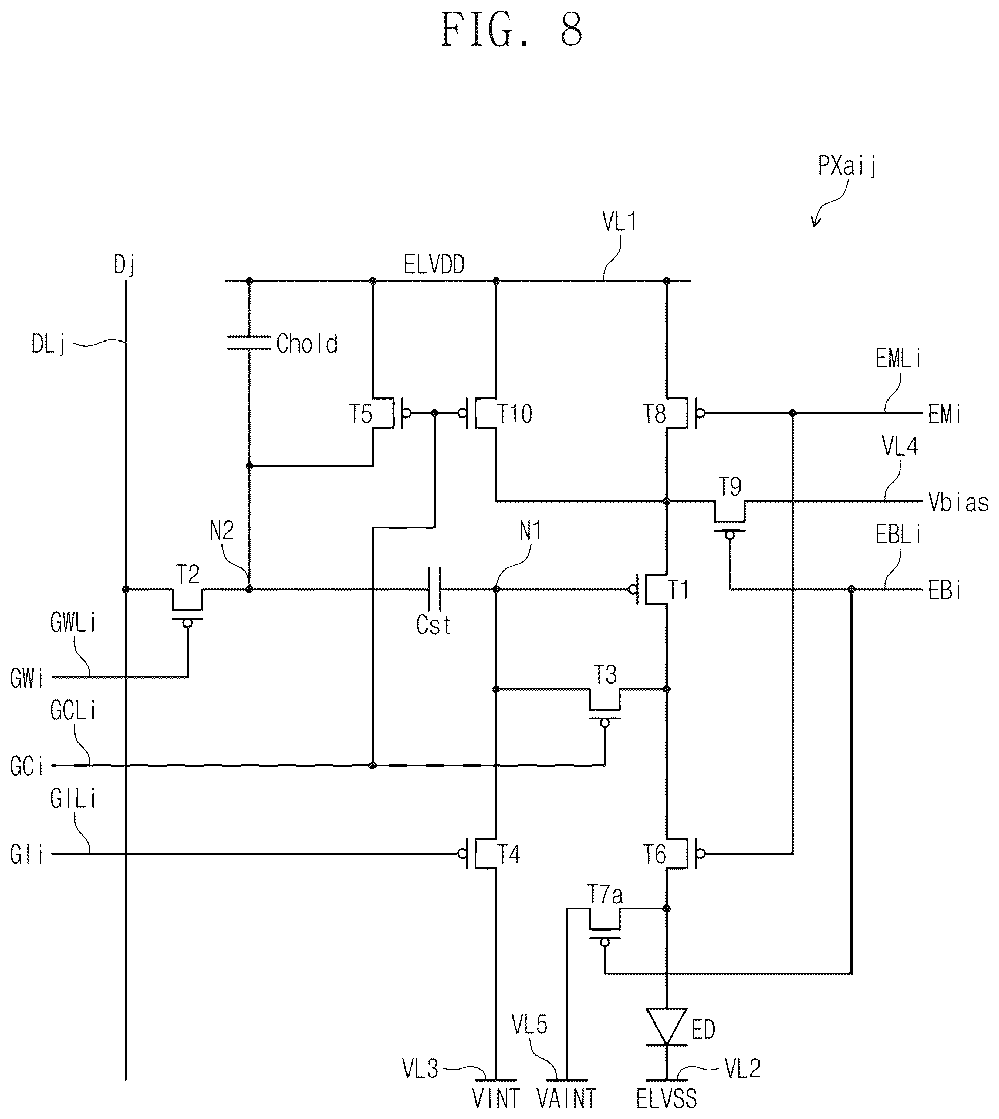 Patent US12322328 Figure 17 – Pixel and display device capable of operating at high operating frequency