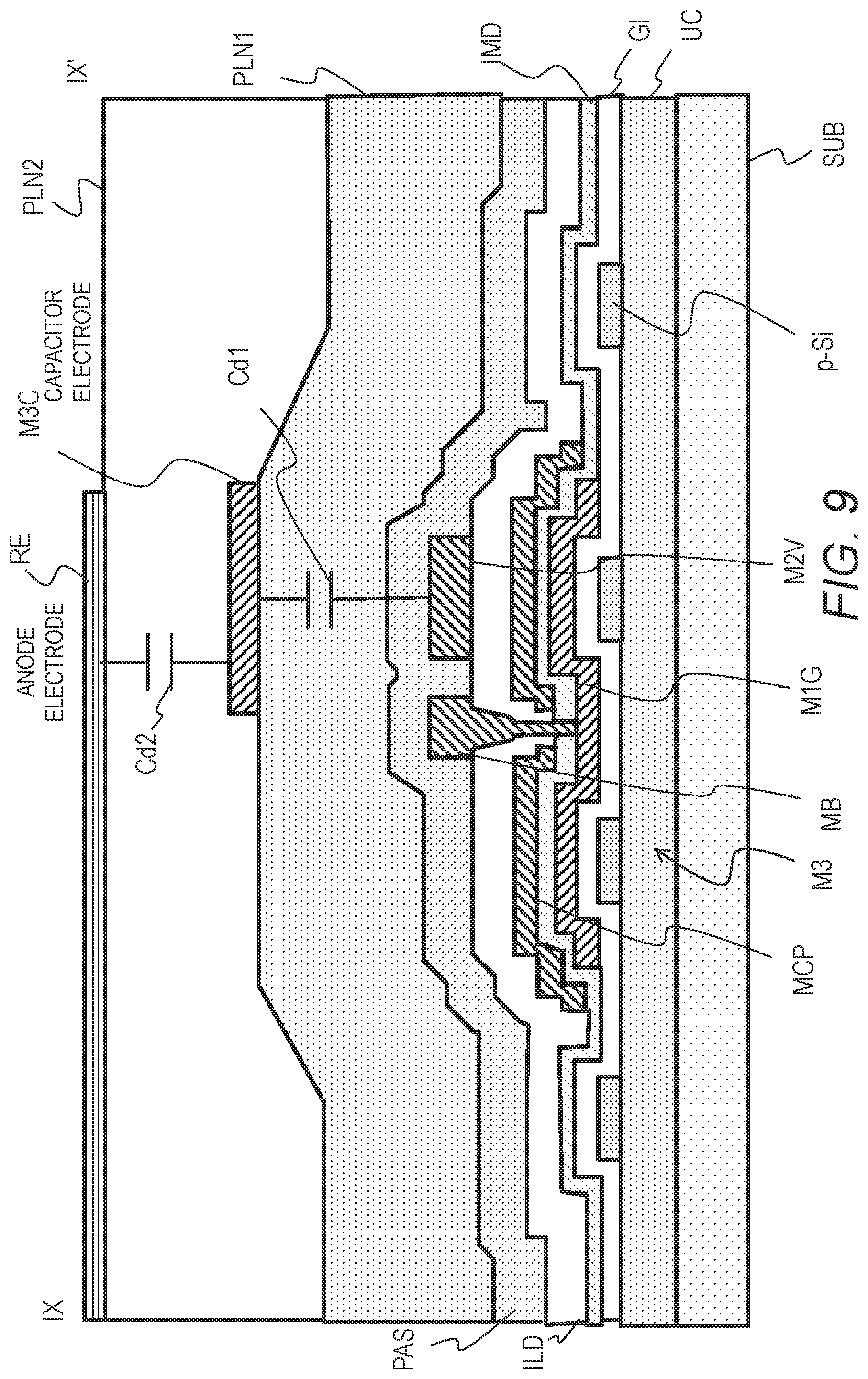 Patent US12322332 Figure 9 – Pixel circuit configured to control light-emitting element