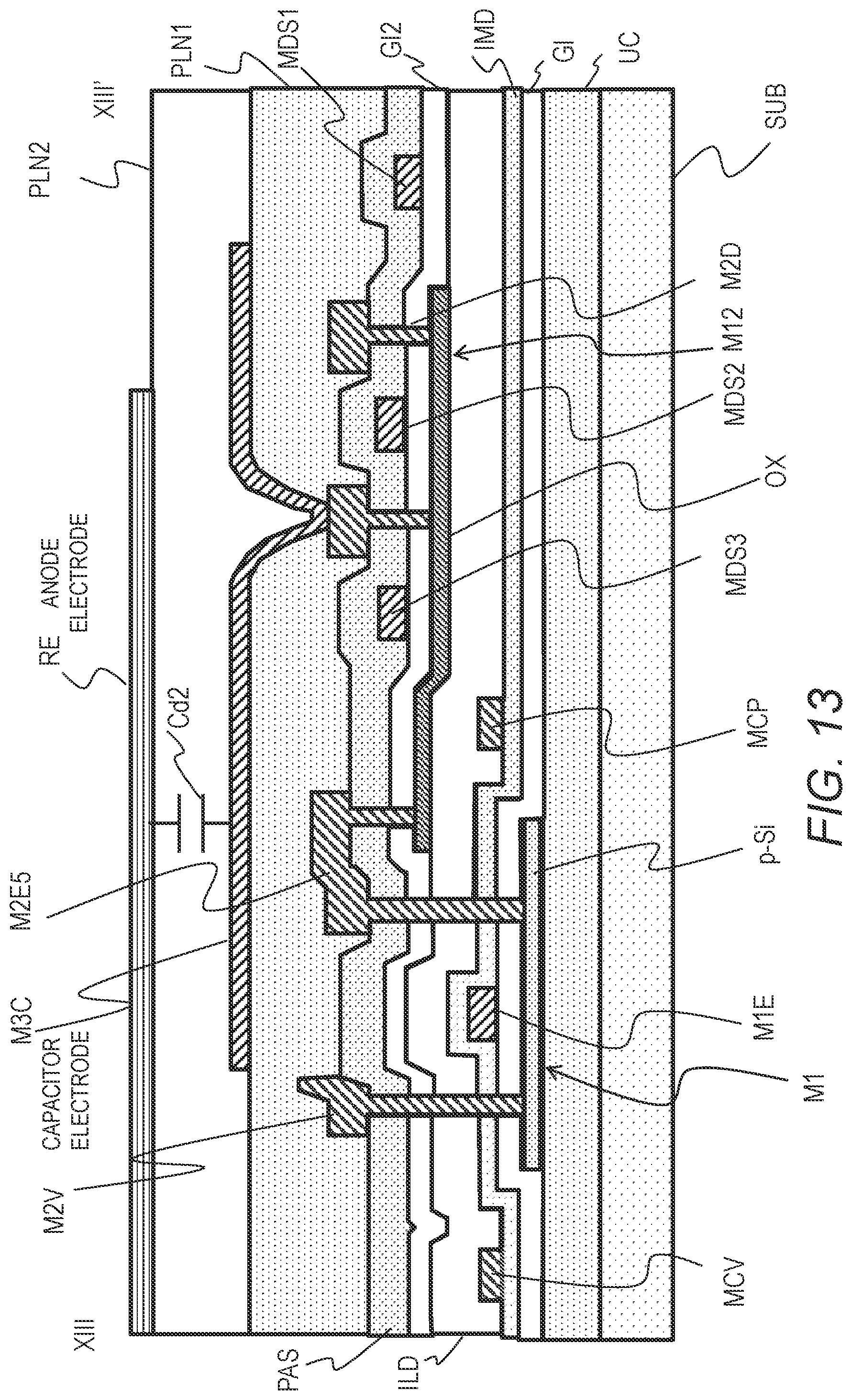 Patent US12322332 Figure 13 – Pixel circuit configured to control light-emitting element
