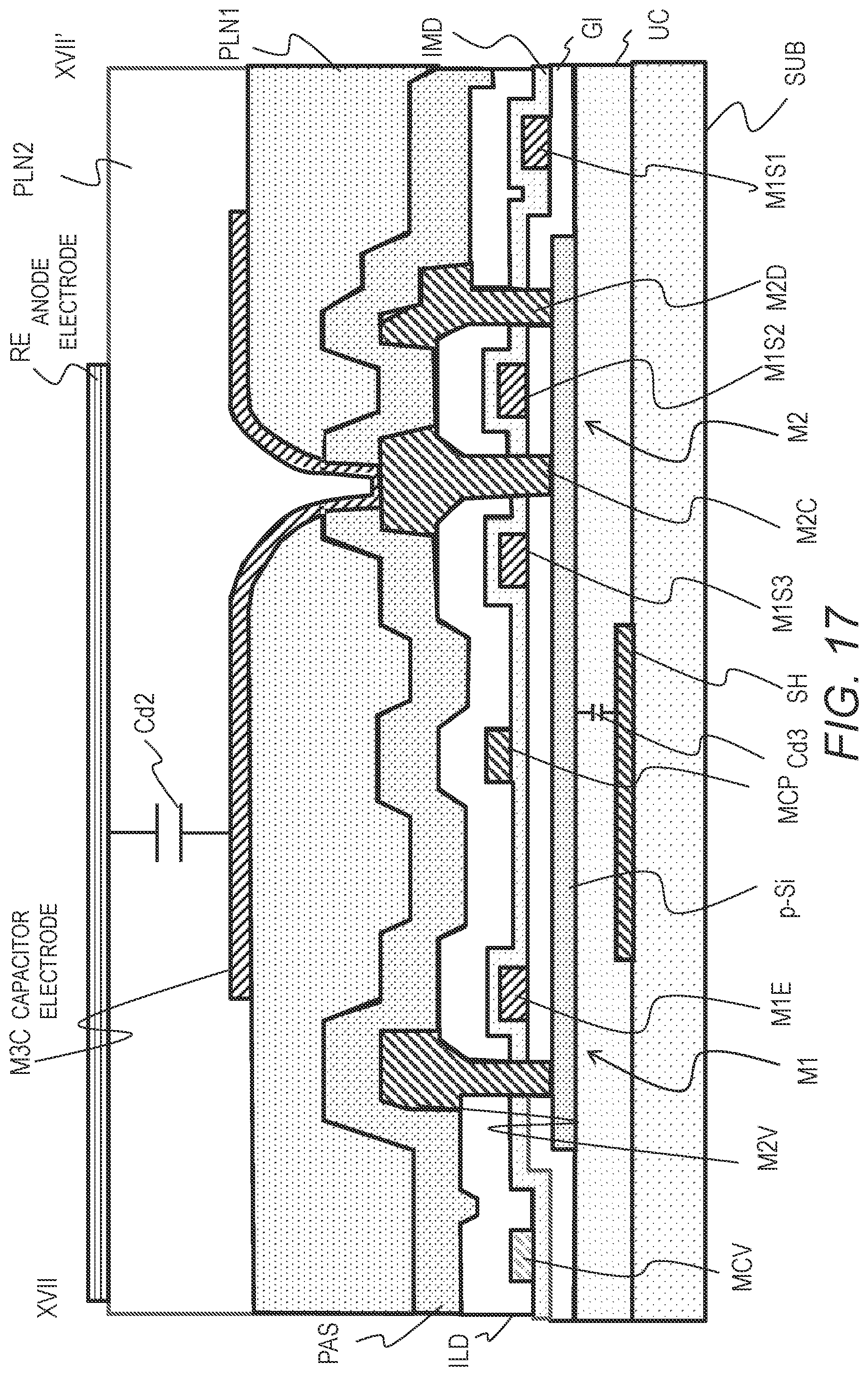Patent US12322332 Figure 17 – Pixel circuit configured to control light-emitting element