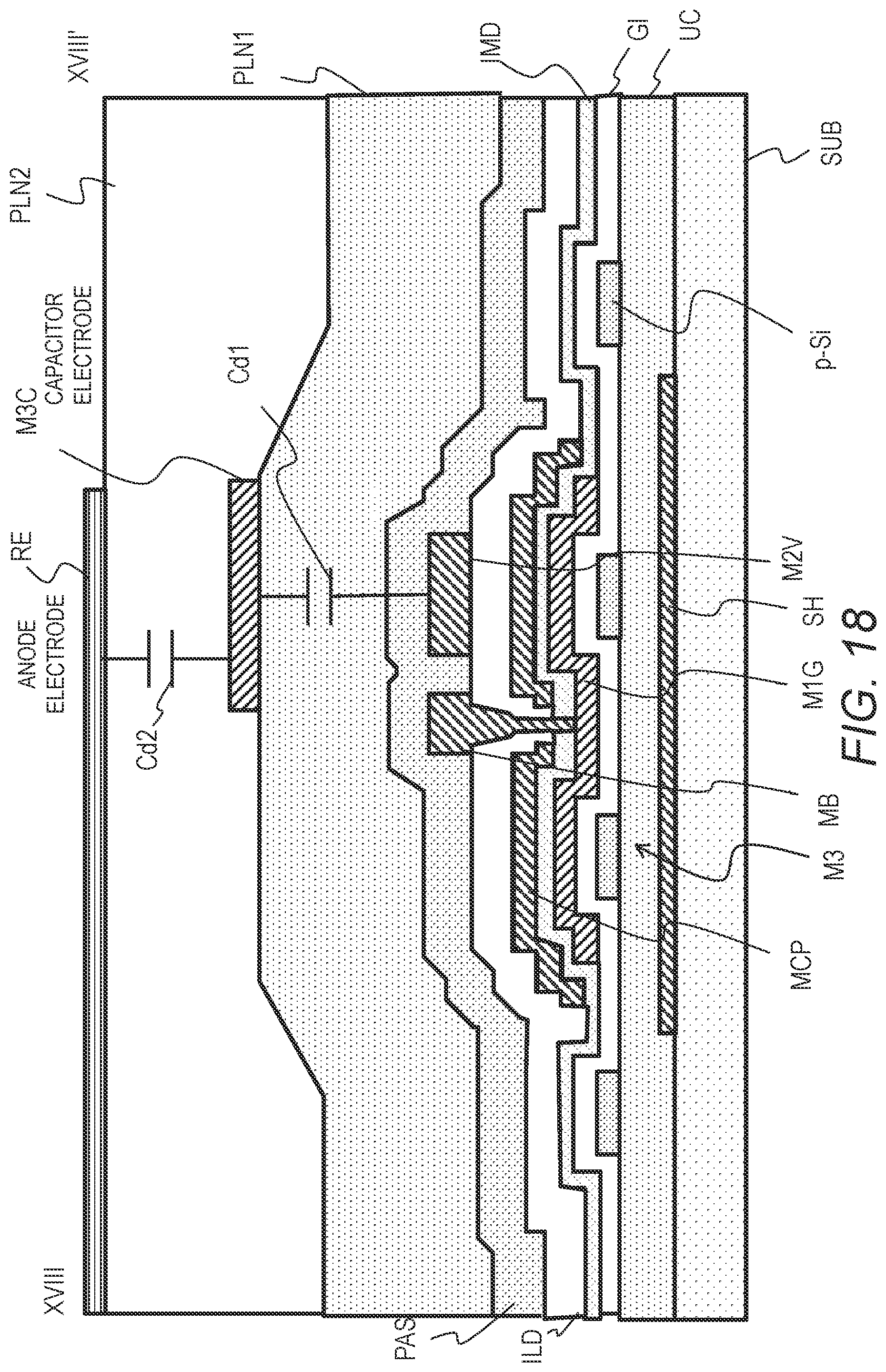 Patent US12322332 Figure 18 – Pixel circuit configured to control light-emitting element