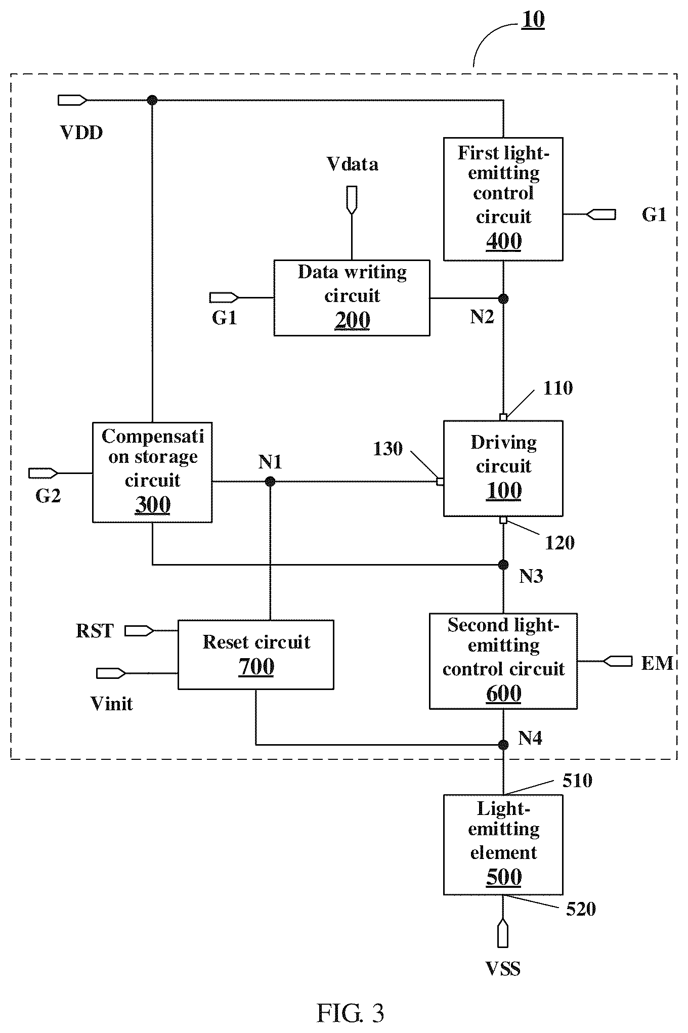 Patent US12322335 Figure 3 – Pixel circuit and driving method therefor, and display panel