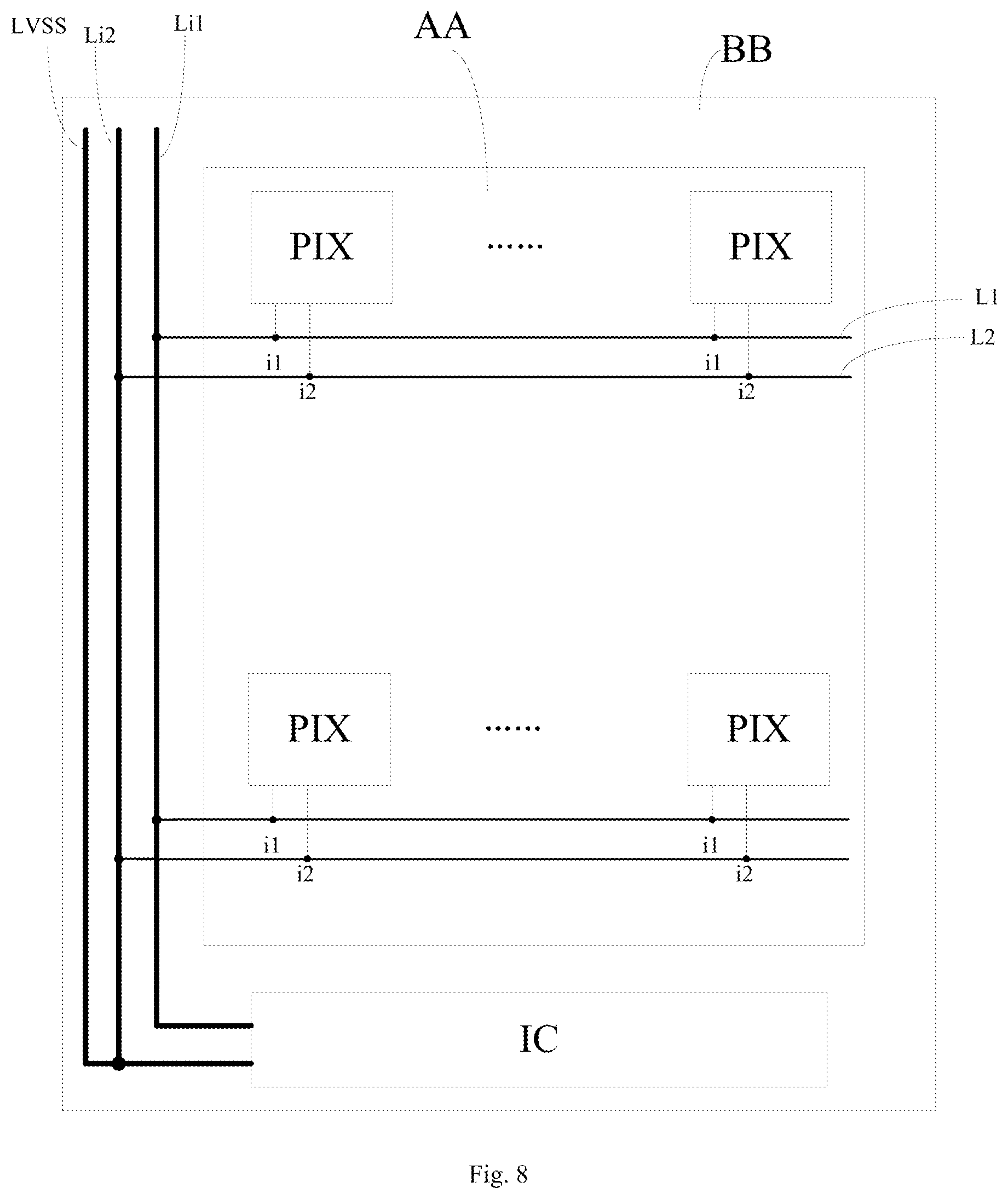 Patent US12322339 Figure 8 – Display panel