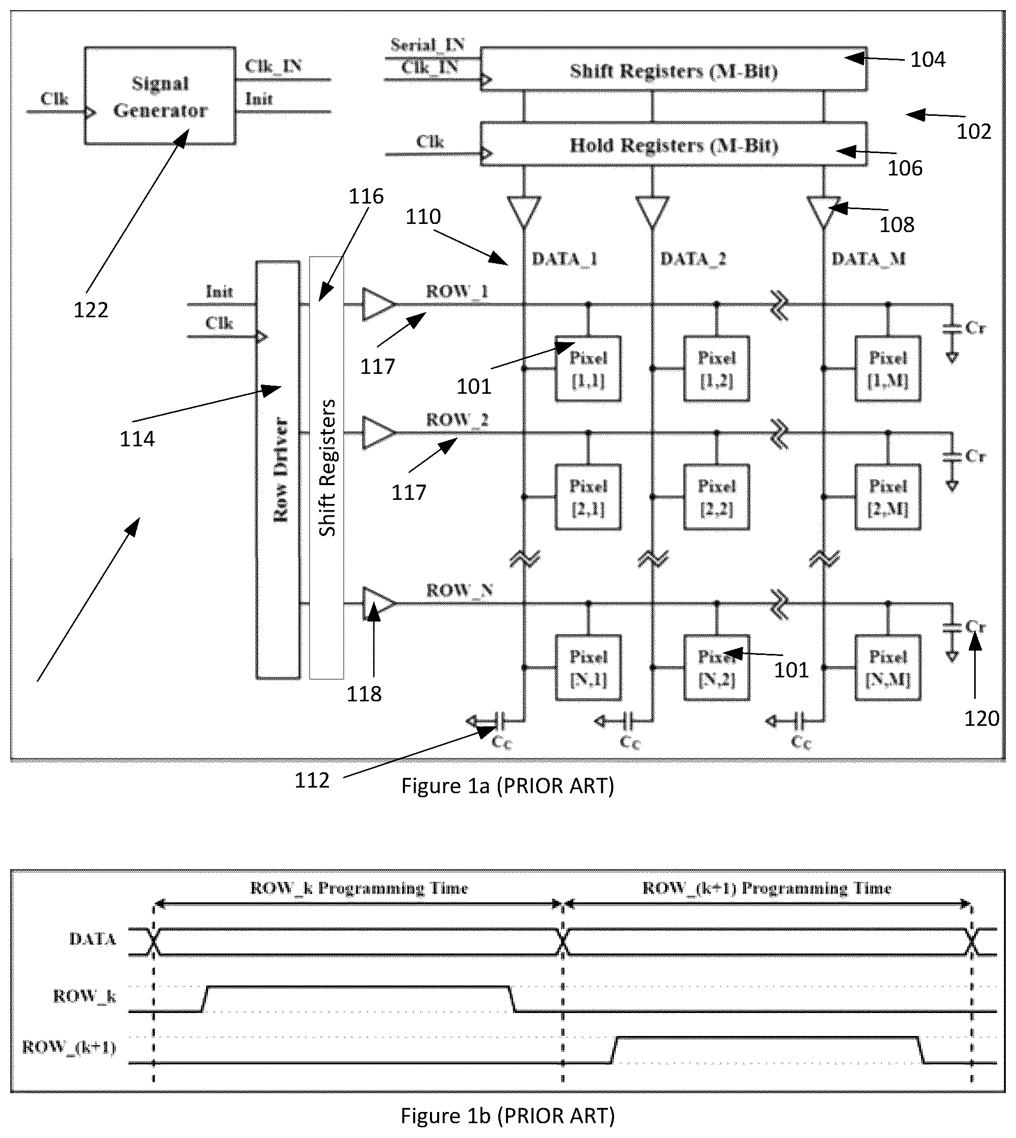 Patent US12322348 Figure 1 – Low-power active matrix display with row and/or data driver energy recycling techniques