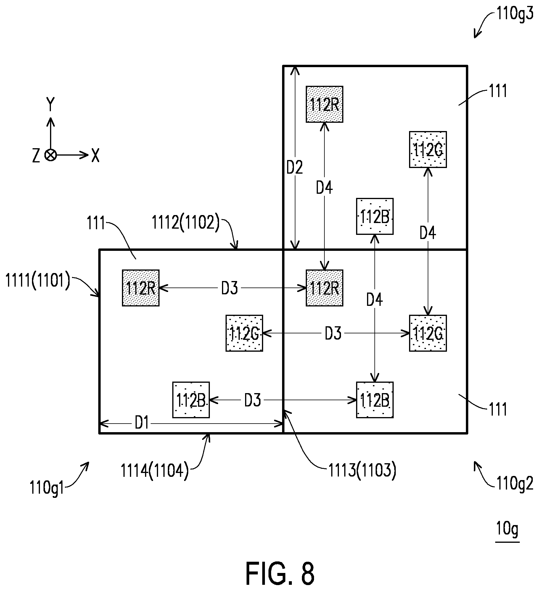 Patent US12322354 Figure 8 – Display device