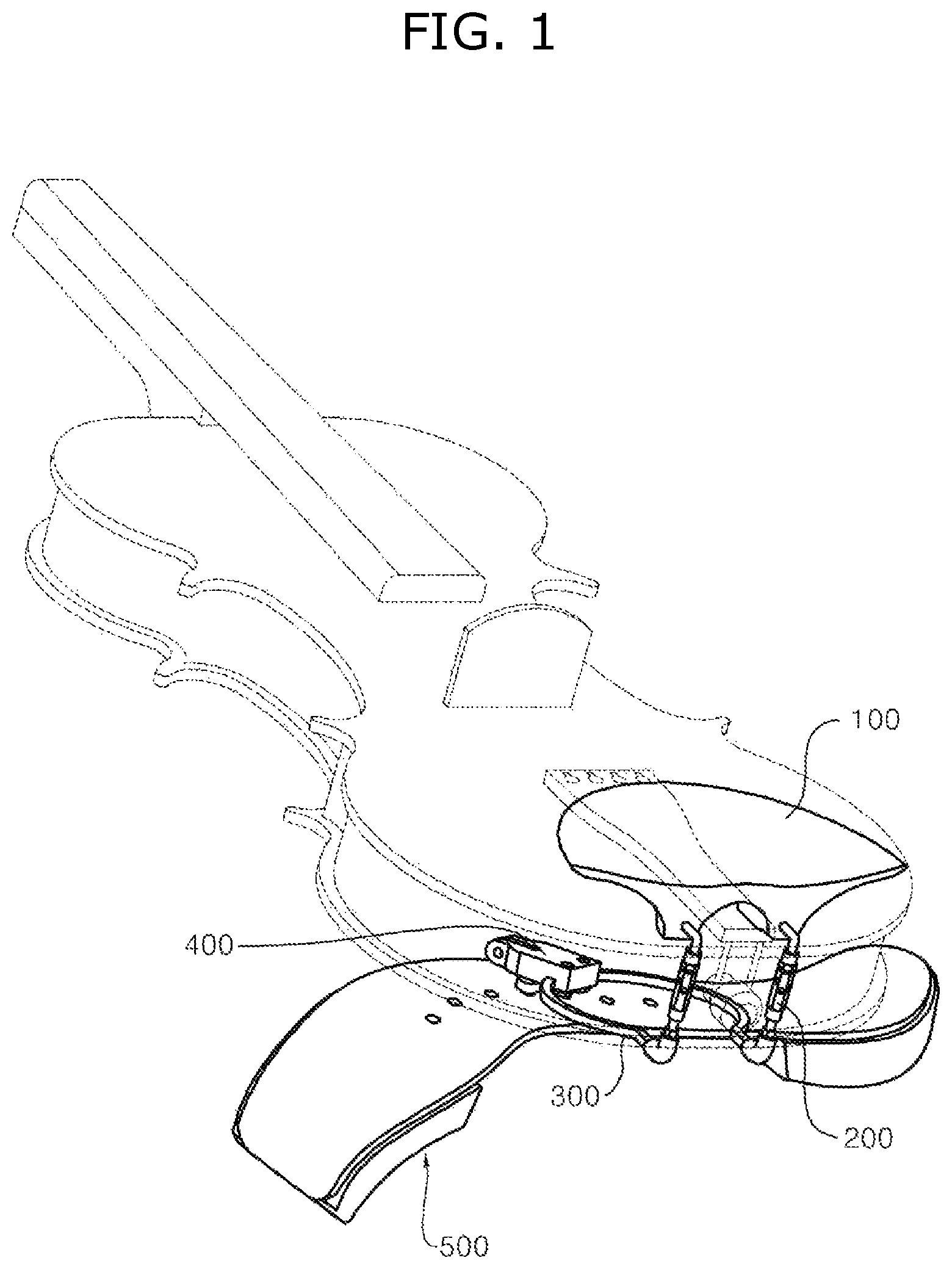 Patent US12322361 Figure 1 – Shoulder rest for violin