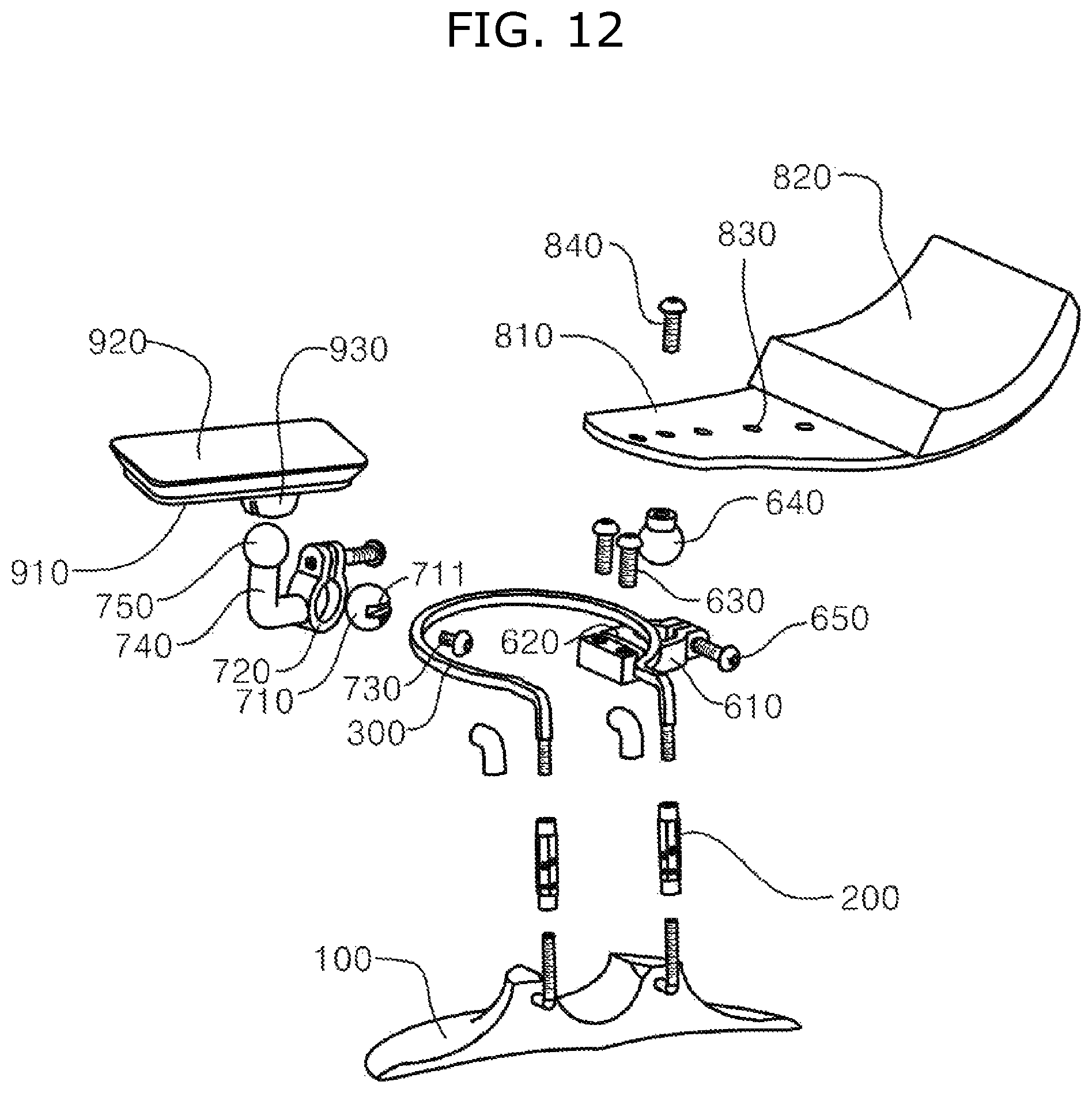 Patent US12322361 Figure 9 – Shoulder rest for violin