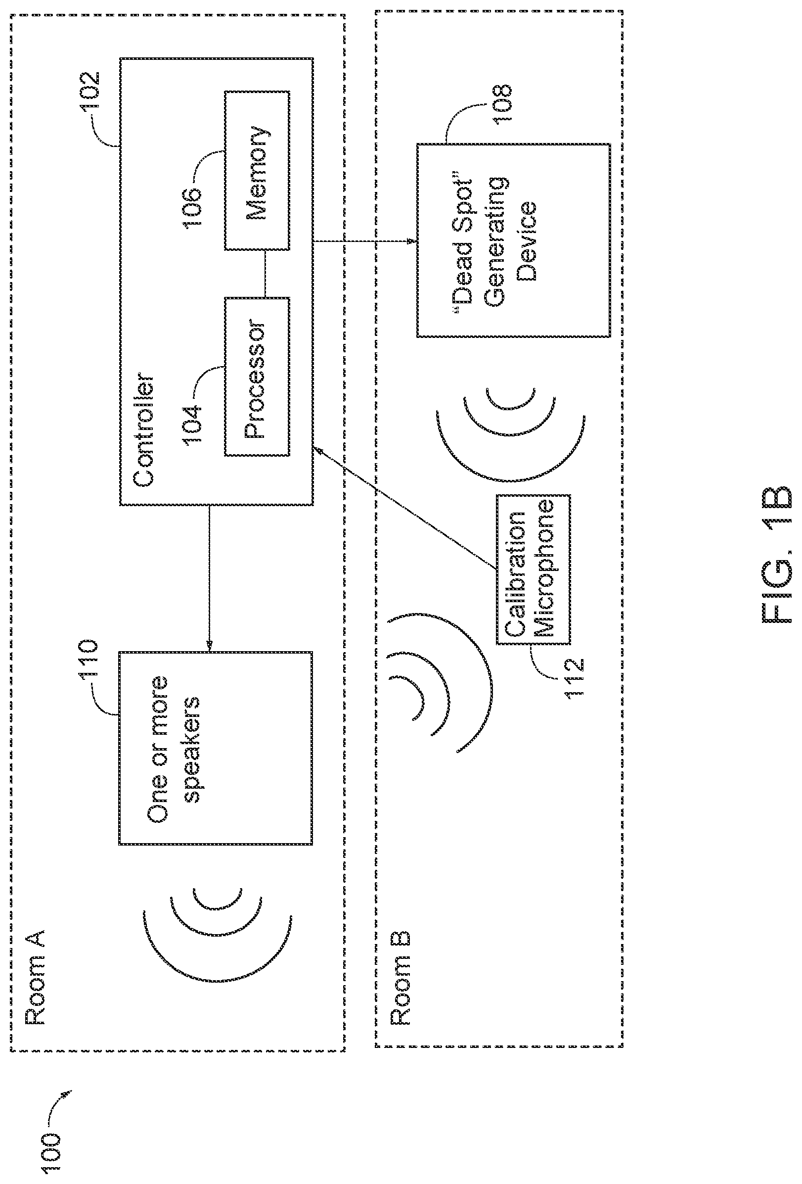Patent US12322367 Figure 2 – Sound wave dead spot generation
