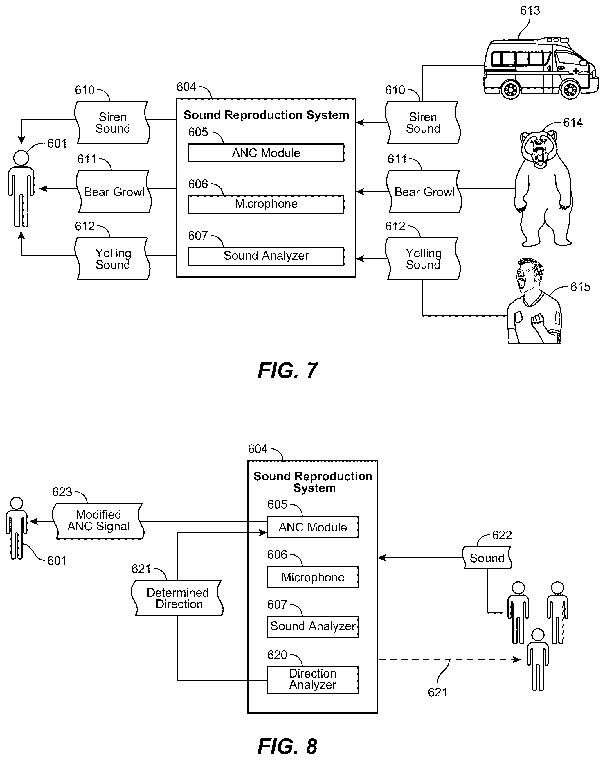 Patent US12322368 Figure 6 – Adaptive ANC based on environmental triggers