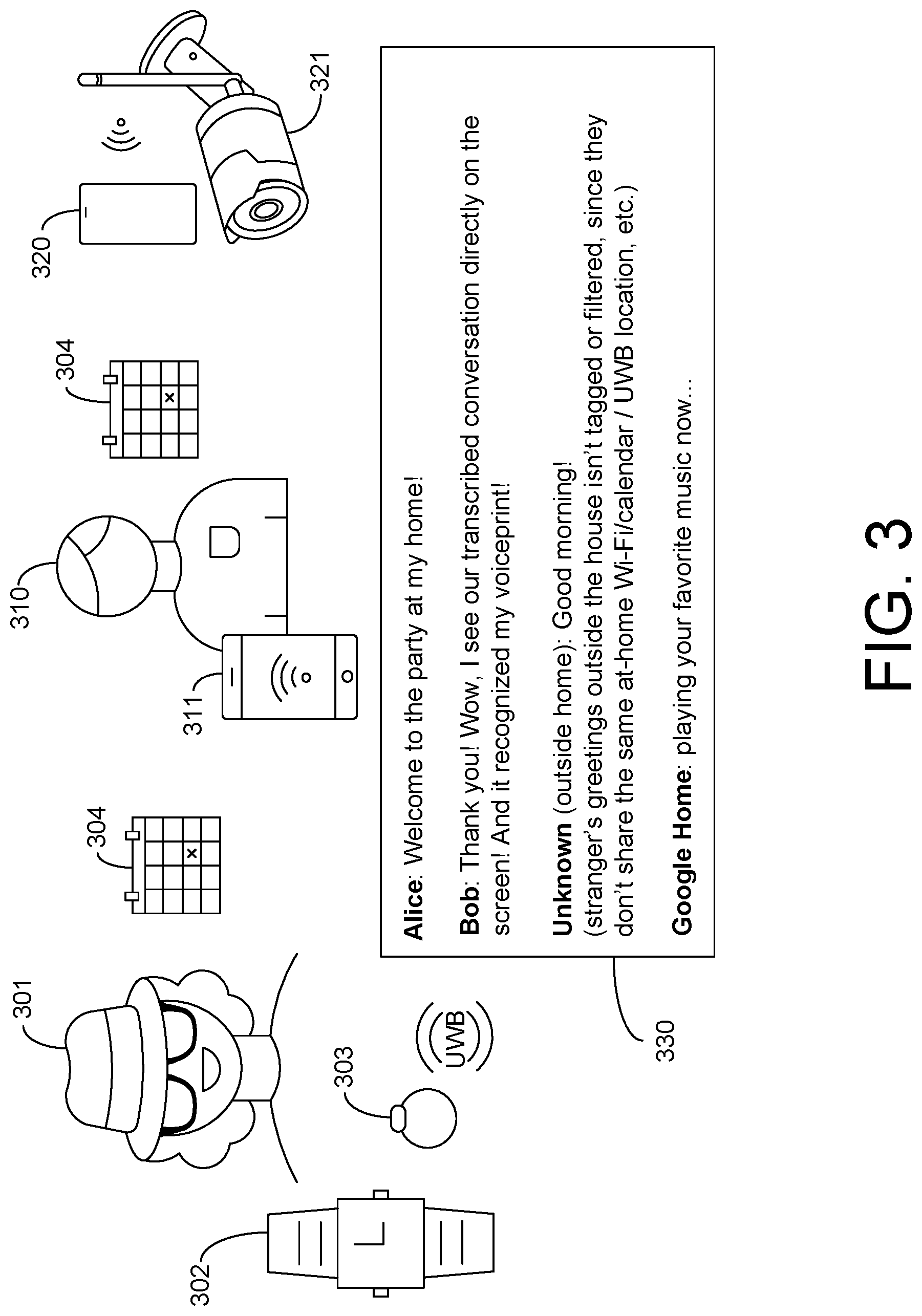 Patent US12322396 Figure 3 – Context-aided identification