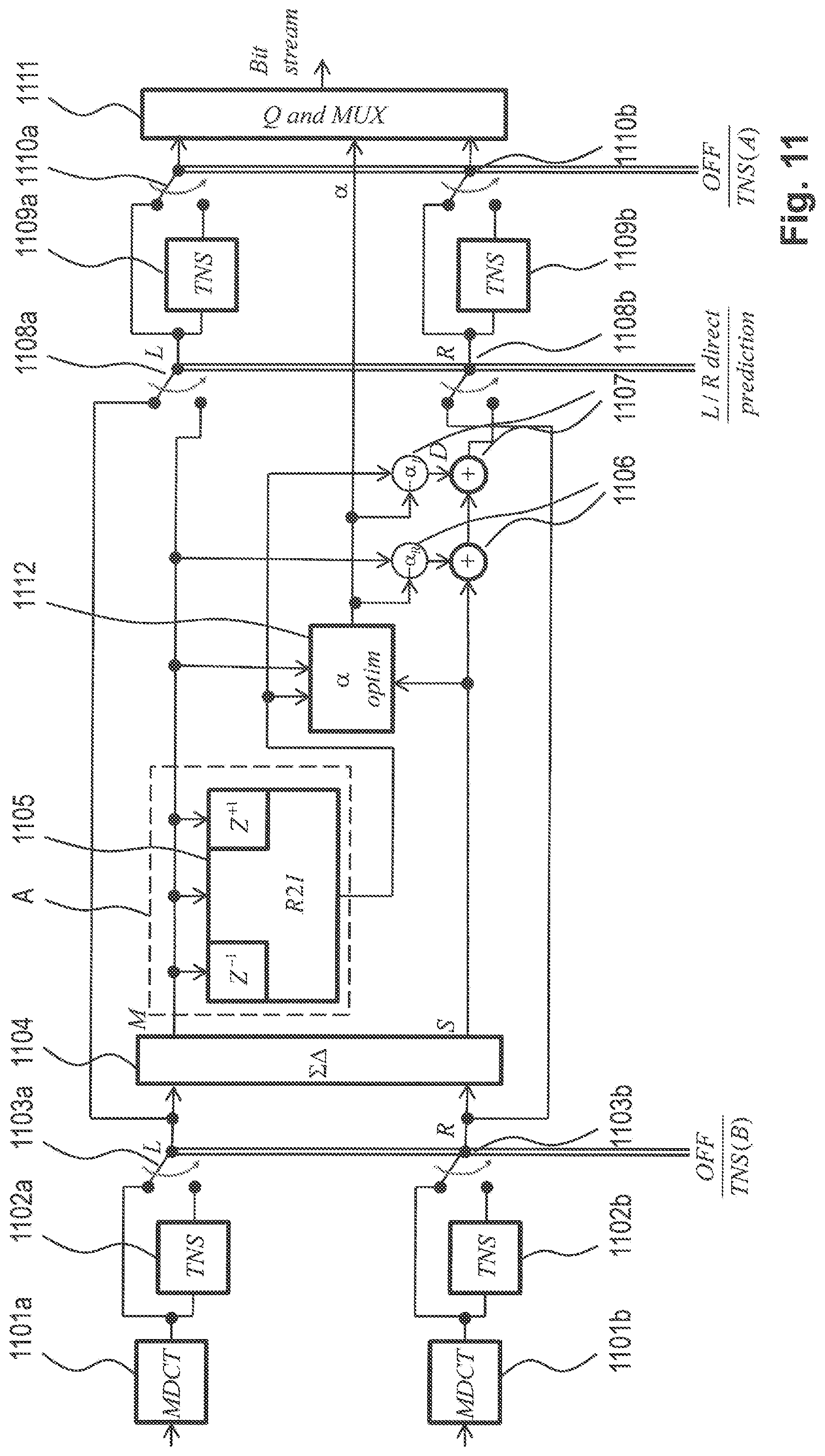 Patent US12322399 Figure 11 – MDCT-based complex prediction stereo coding