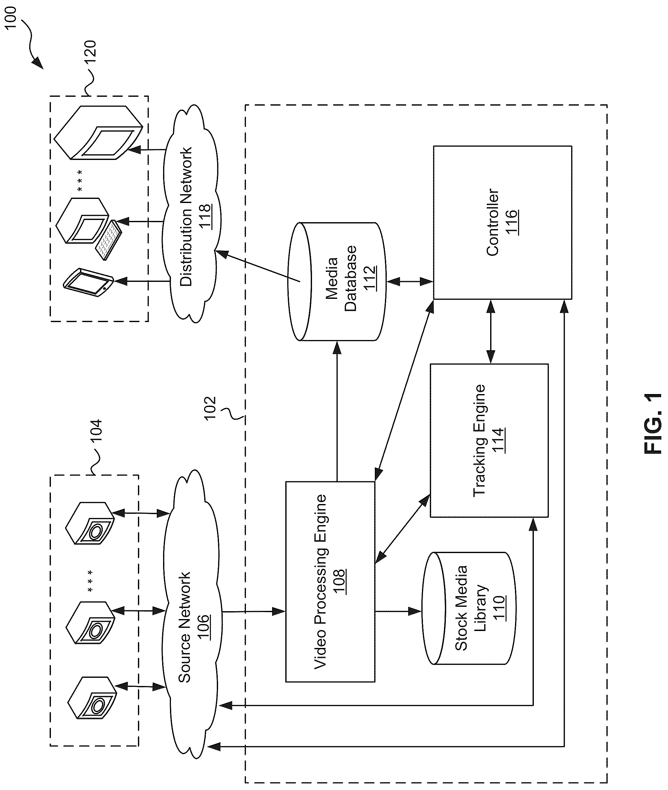 Patent US12322417 — Systems and methods for generating video compilations for tracked activities — Figure 1