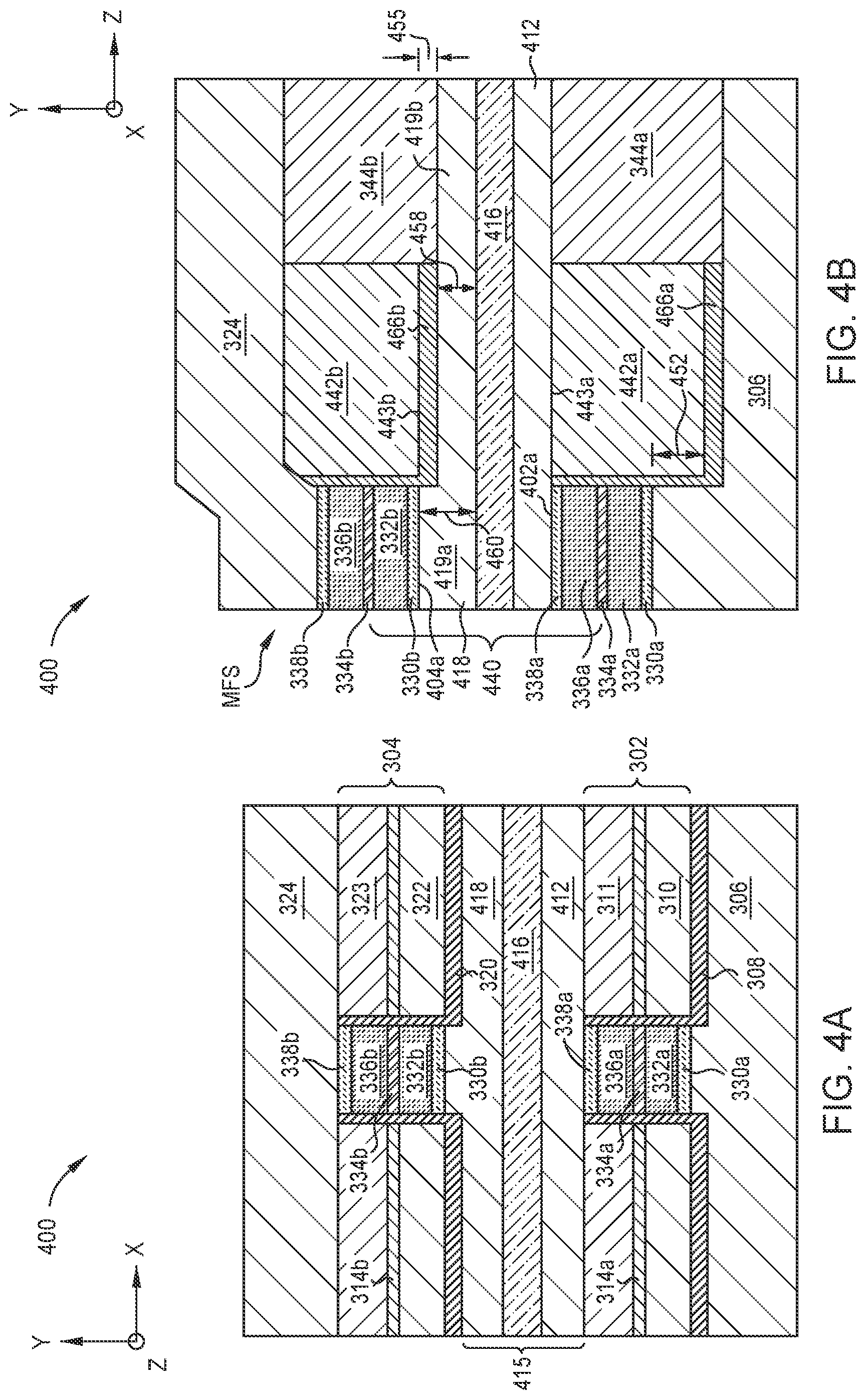 Patent US12322420 Figure 4 – Middle shields two-dimensional magnetic recording read heads