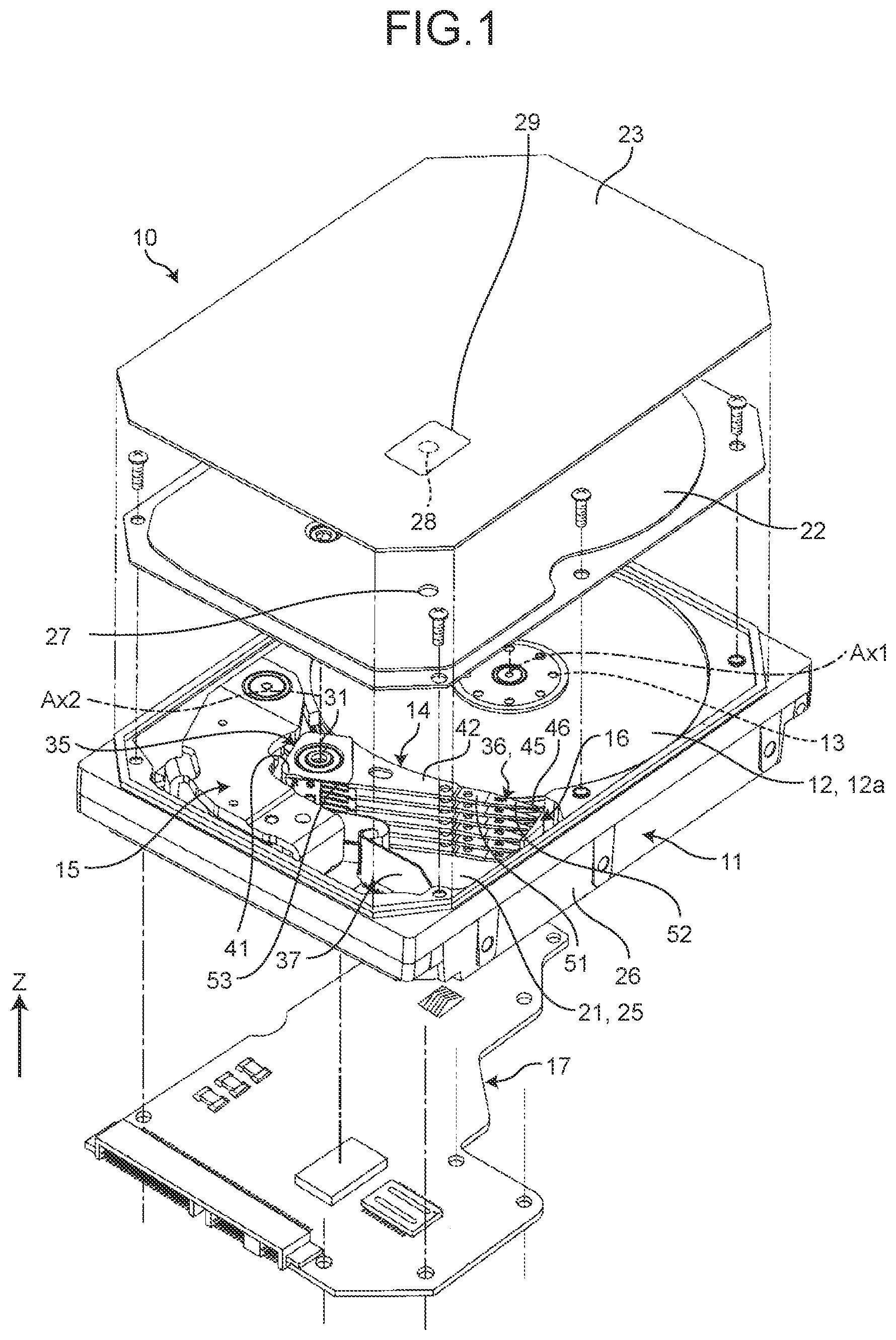 Patent US12322421 Figure 1 – Disk device