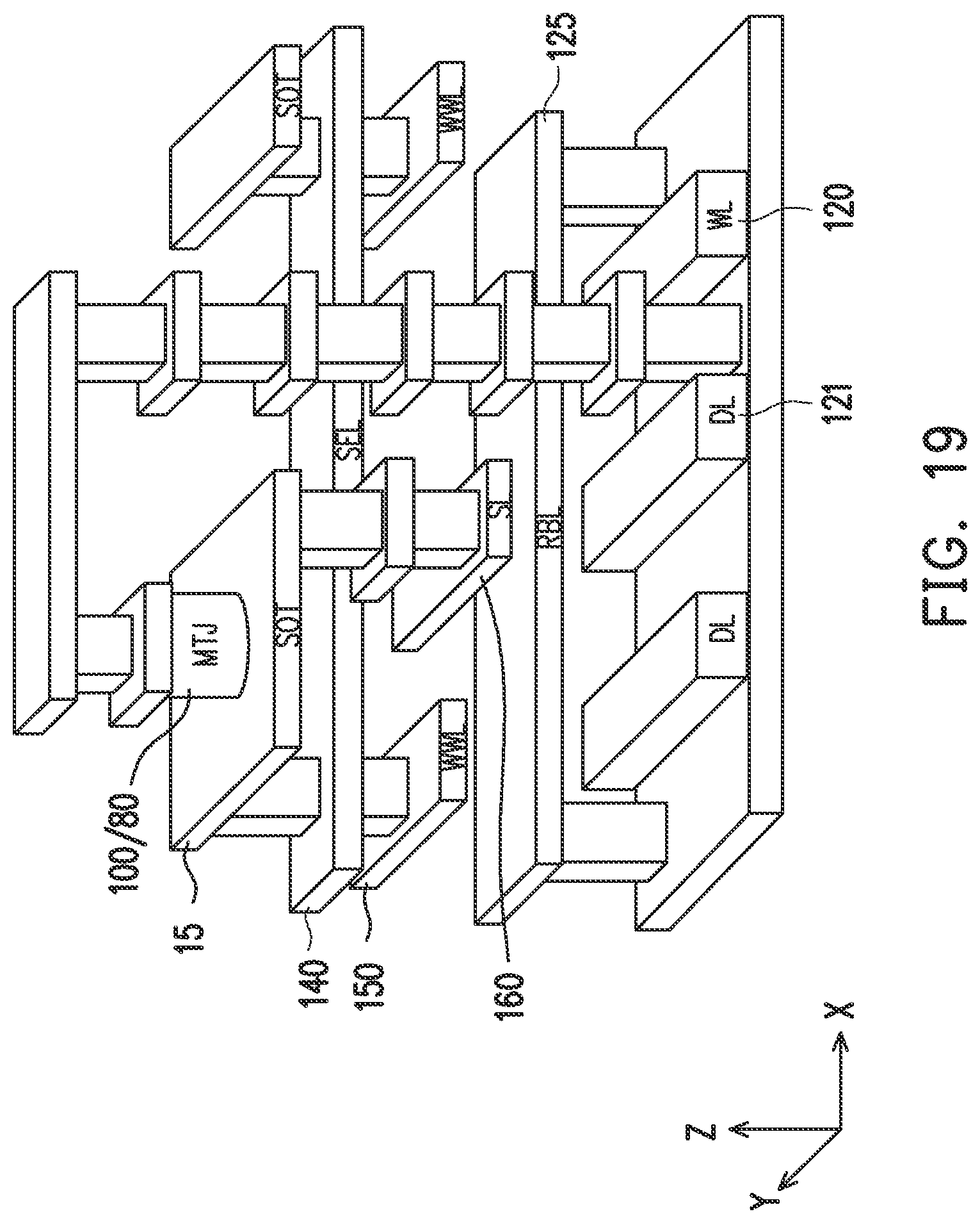 Patent US12322428 Figure 19 – SOT-MRAM with shared selector