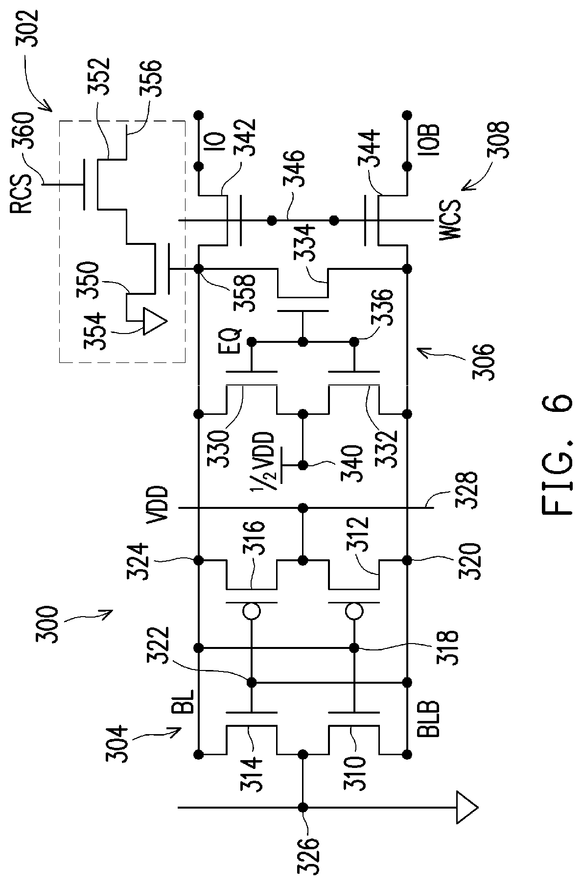 Patent US12322435 Figure 6 – Sense amplifier with read circuit for compute-in-memory