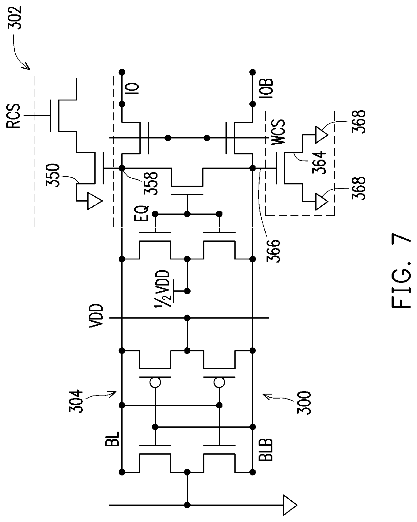 Patent US12322435 Figure 7 – Sense amplifier with read circuit for compute-in-memory