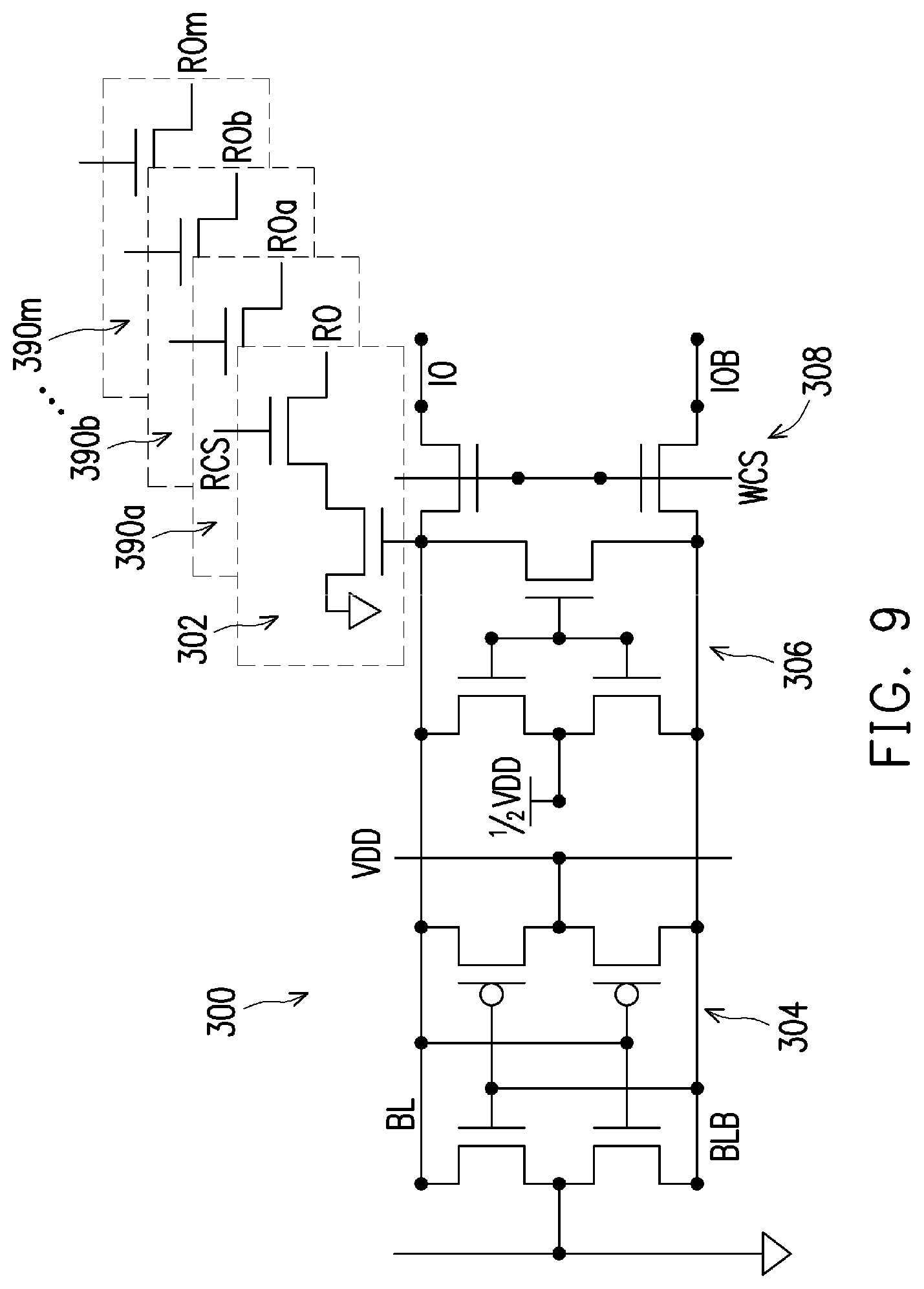 Patent US12322435 Figure 9 – Sense amplifier with read circuit for compute-in-memory