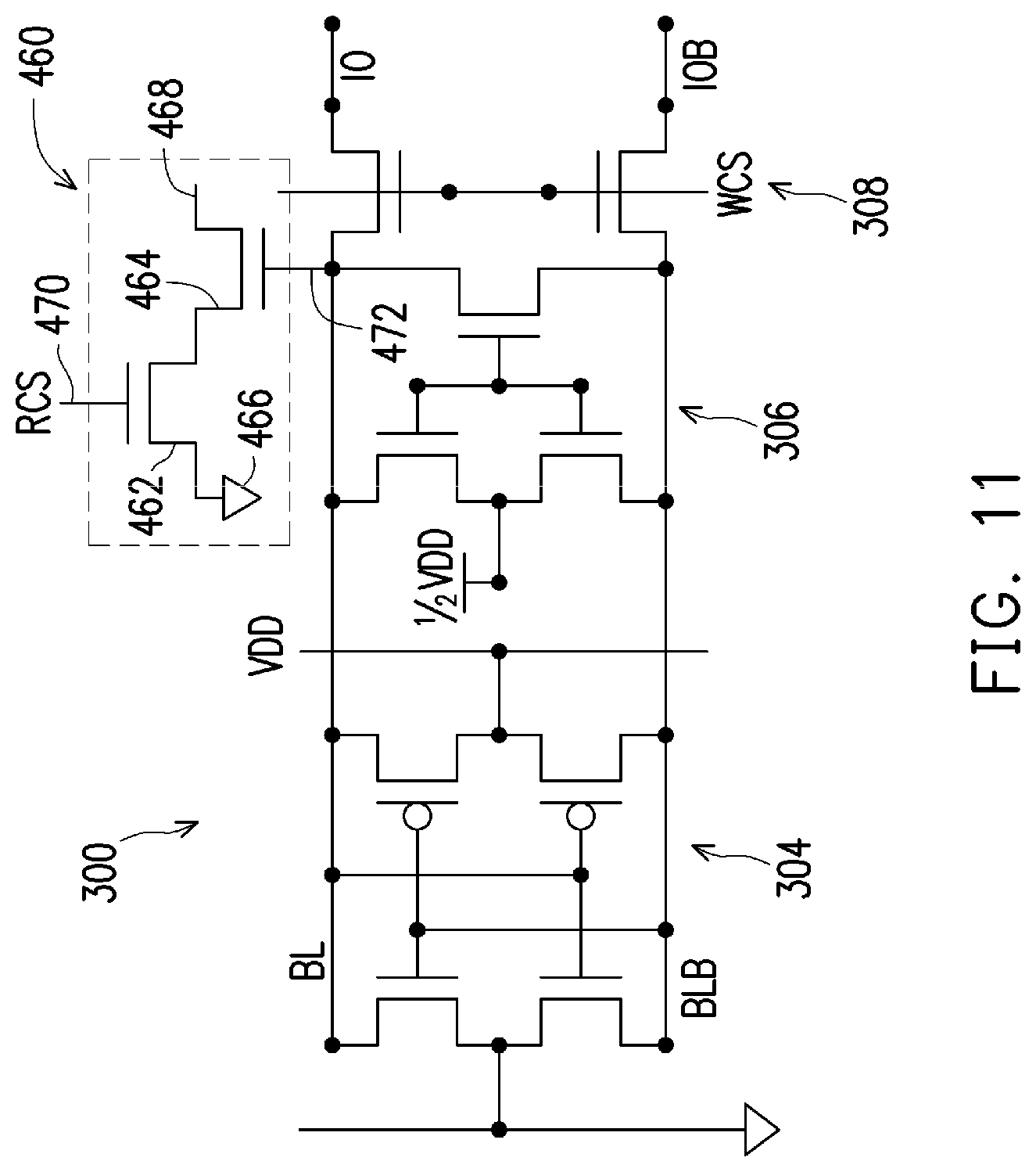 Patent US12322435 Figure 11 – Sense amplifier with read circuit for compute-in-memory