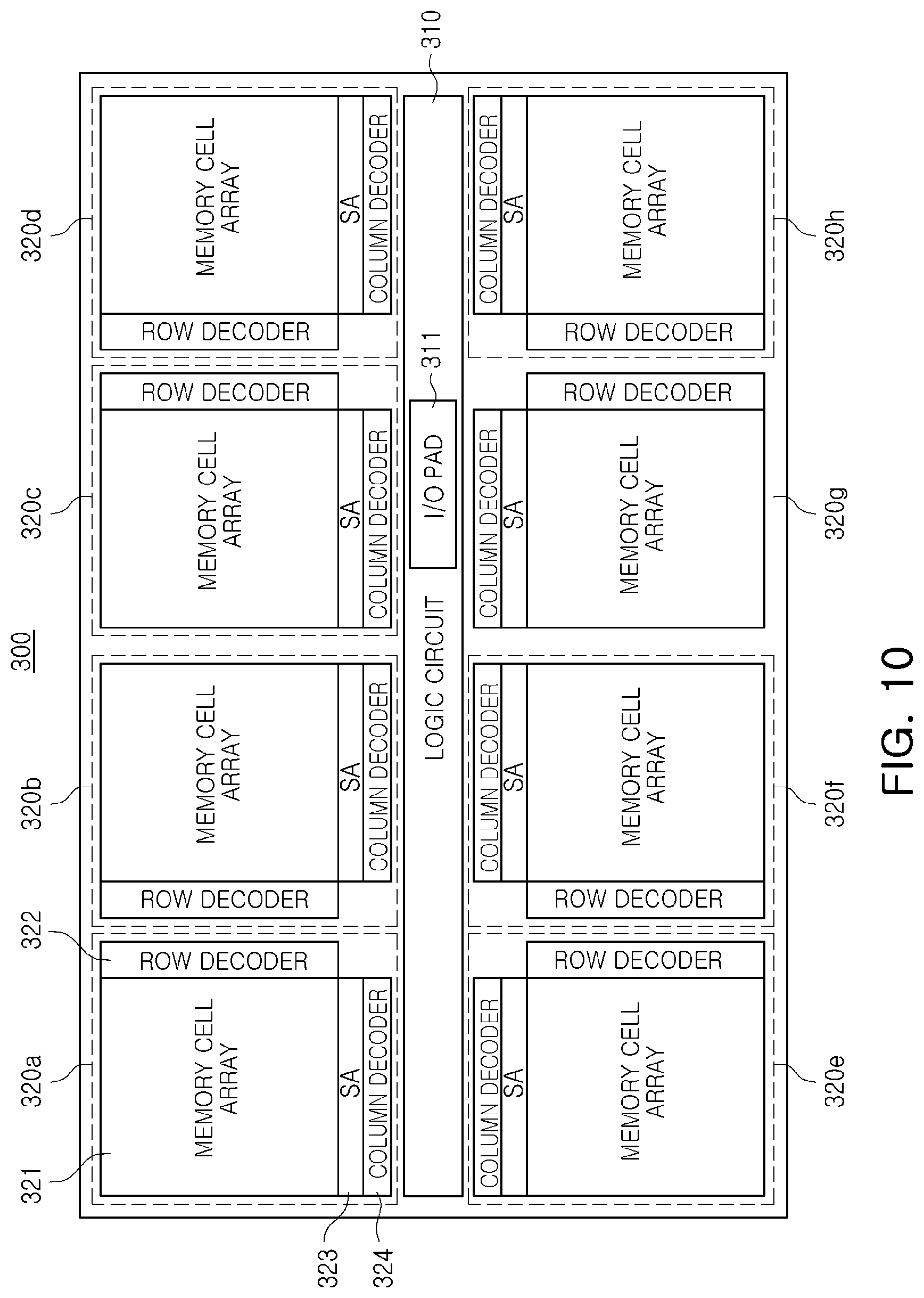 Patent US12322437 Figure 10 – Memory chip and memory system including the same
