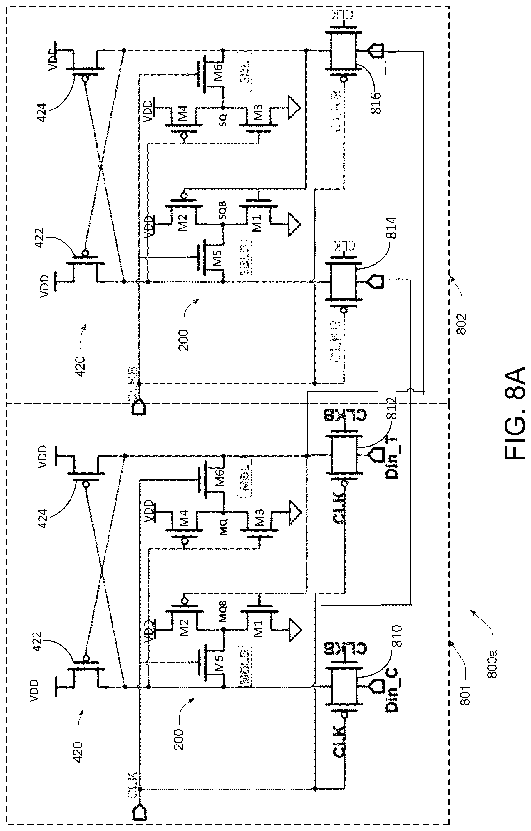 Patent US12322438 Figure 9 – Latch circuit formed by modified memory cells